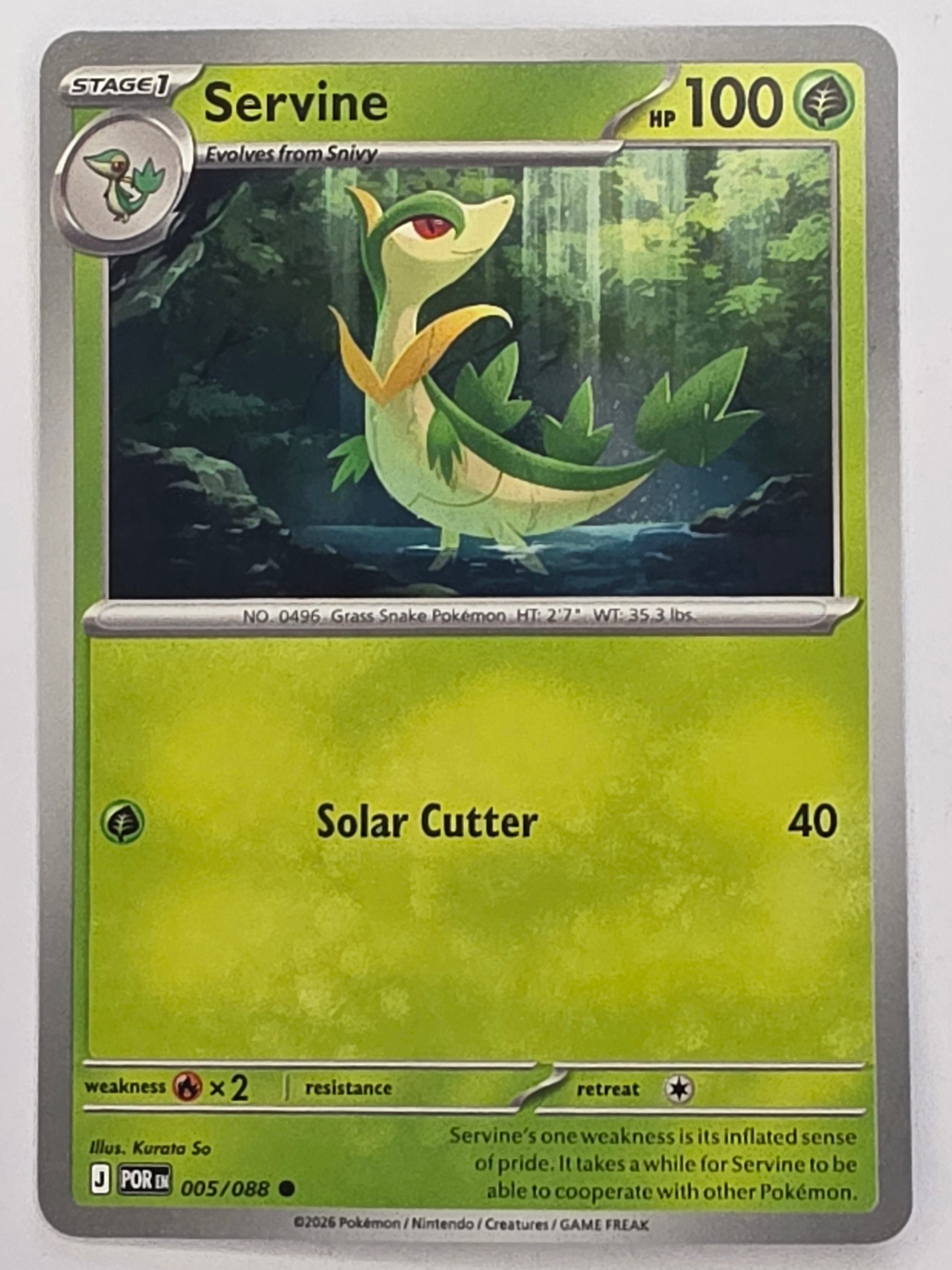 Pokemon TCG Perfect Order | Servine | #005/088 | Common