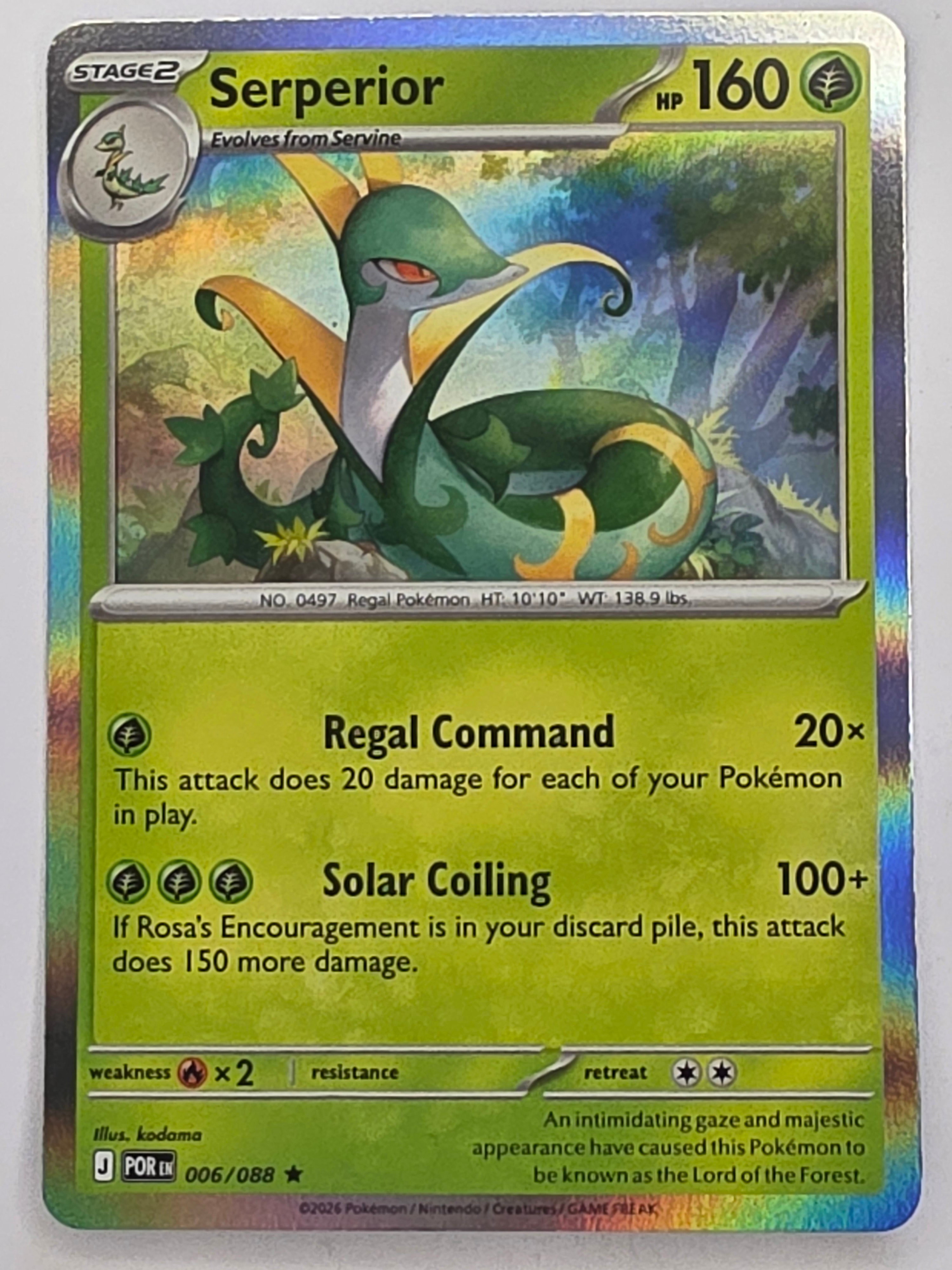 Pokemon TCG Perfect Order | Serperior | #006/088 | Rare