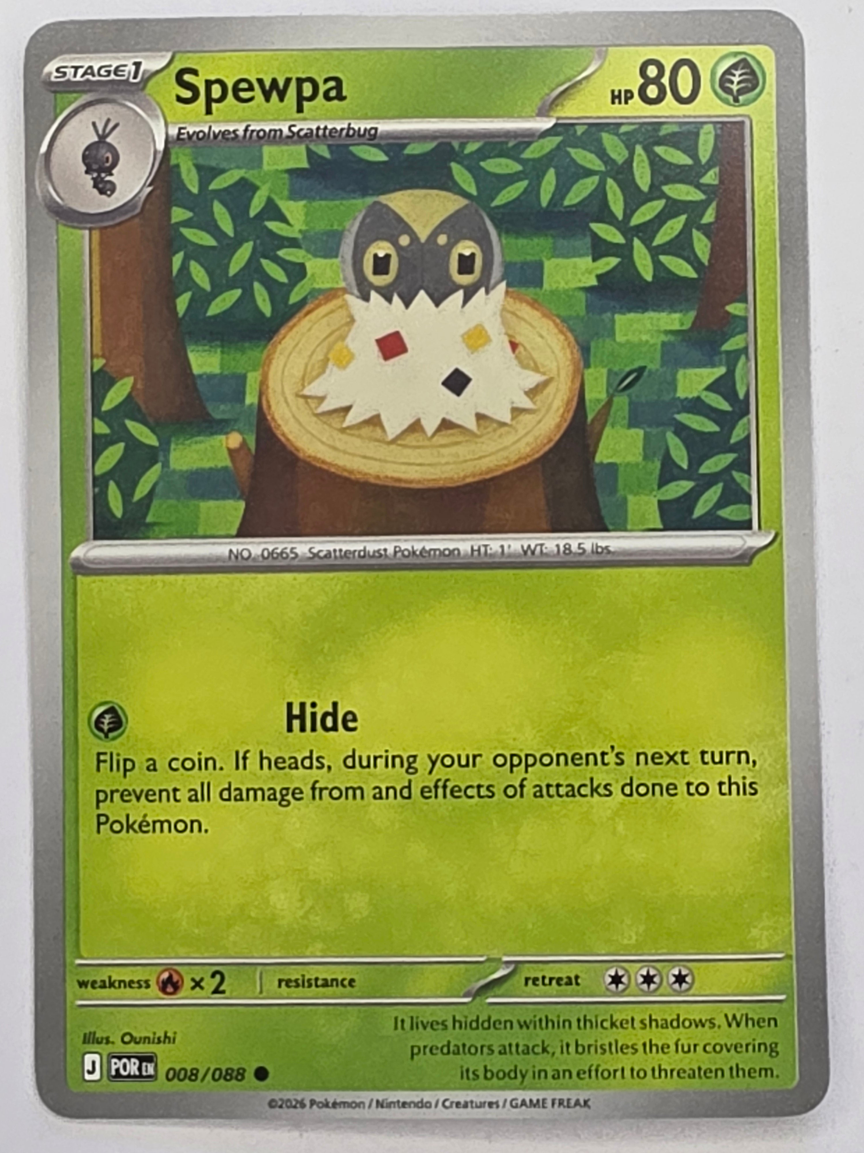 Pokemon TCG Perfect Order | Spewpa | #008/088 | Common