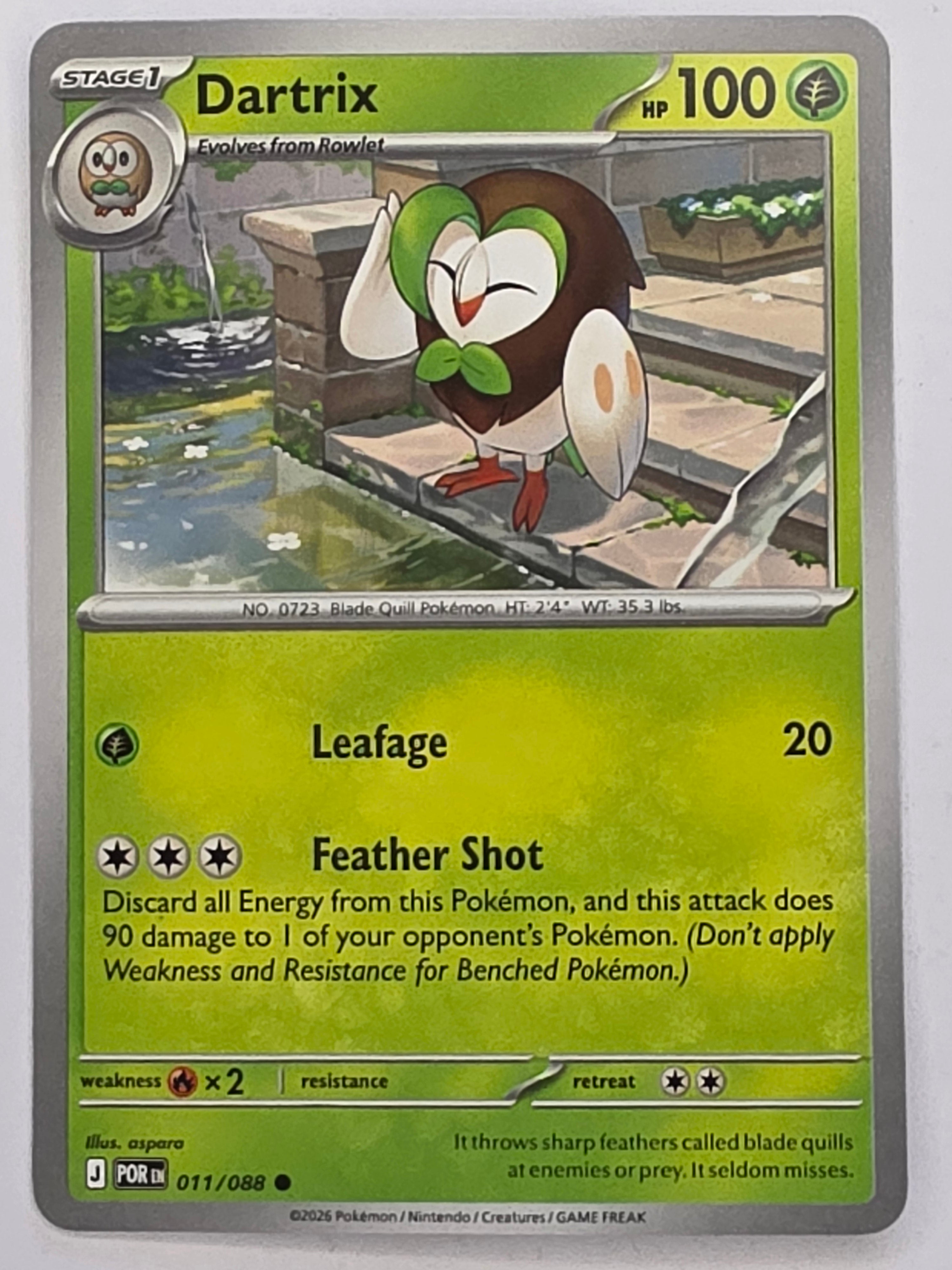 Pokemon TCG Perfect Order | Dartrix | #011/088 | Common
