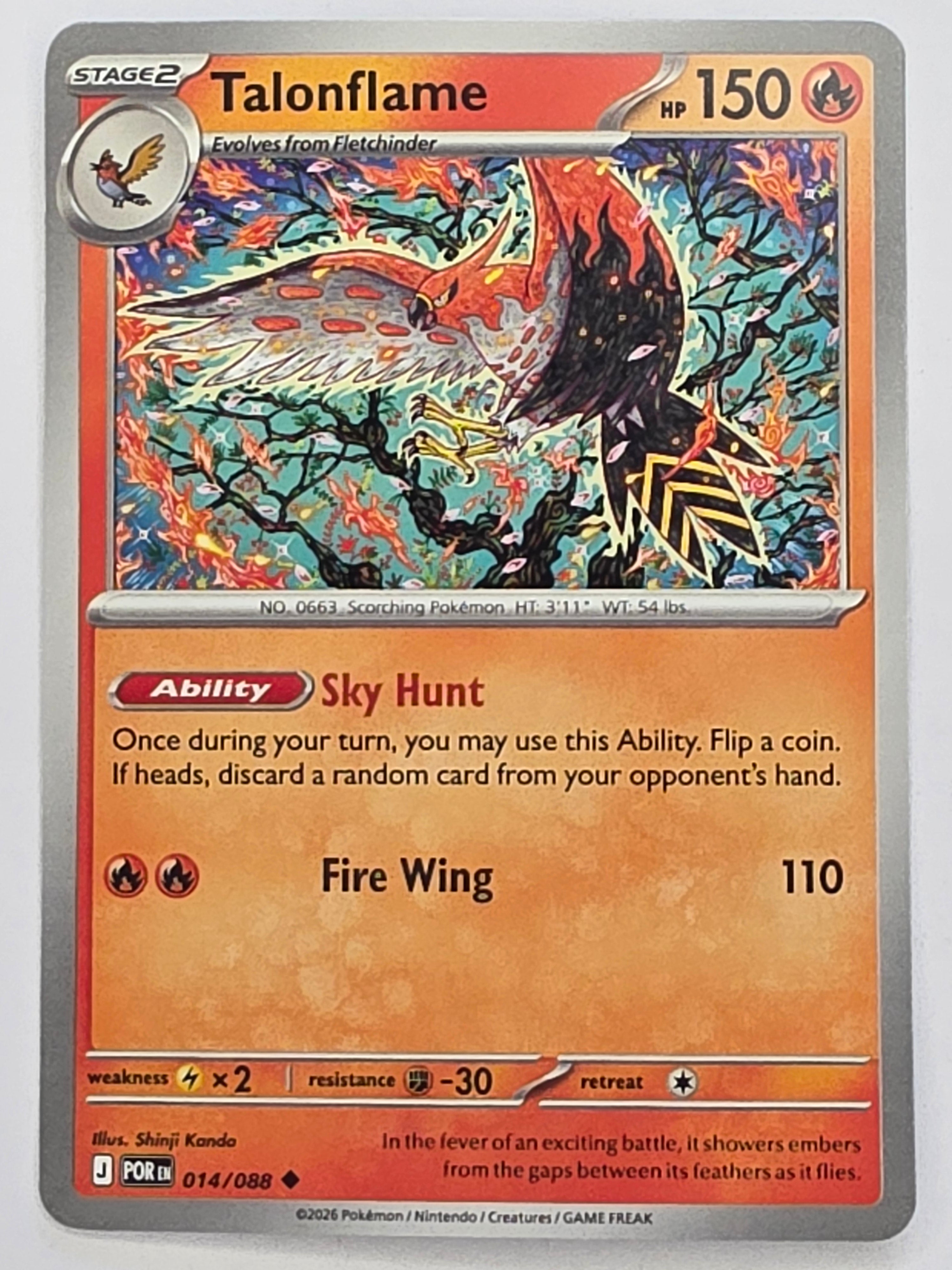 Pokemon TCG Perfect Order | Talonflame | #014/088 | Uncommon