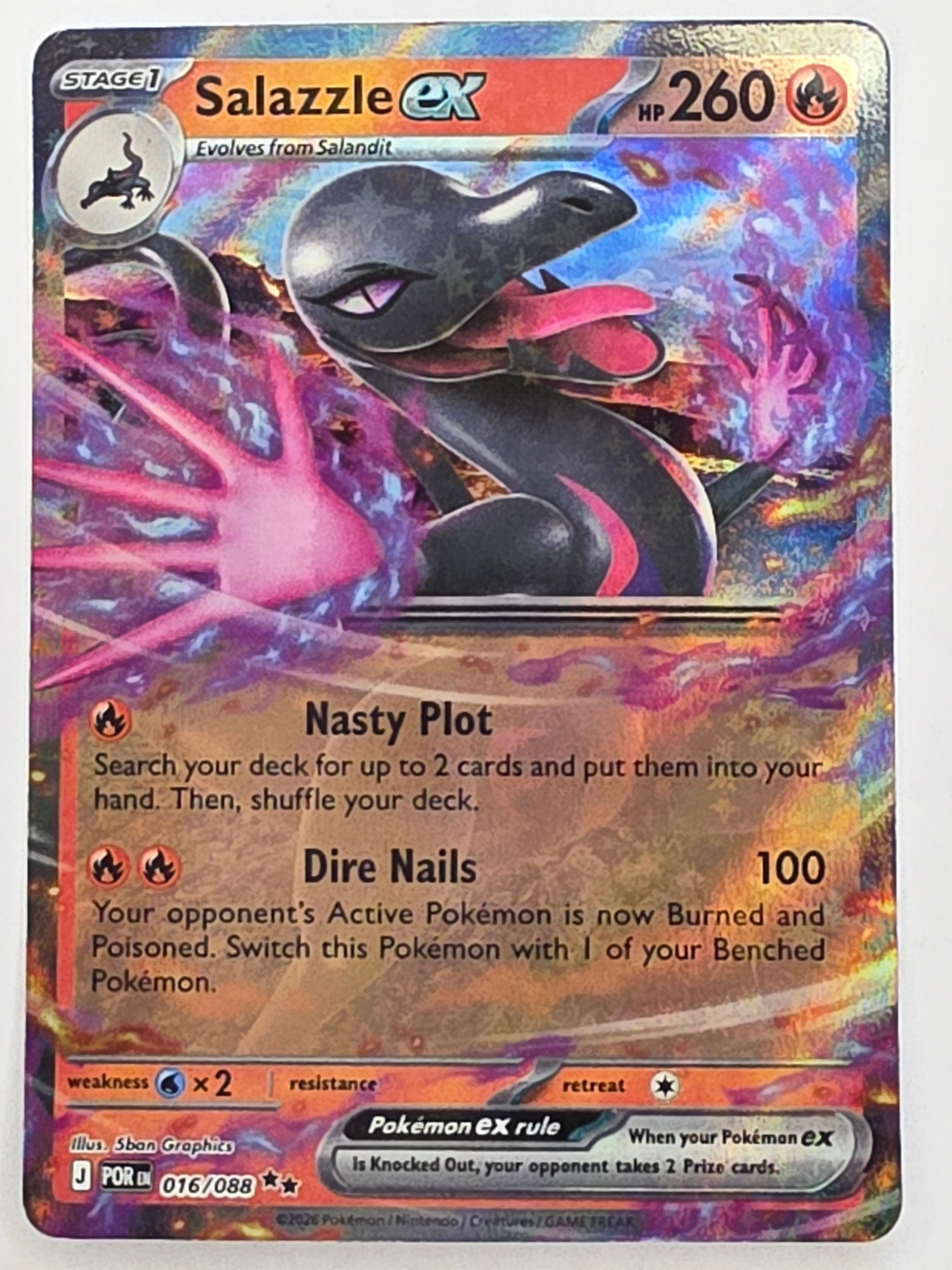 Pokemon TCG Perfect Order | Salazzle ex | #016/088 | Double Rare