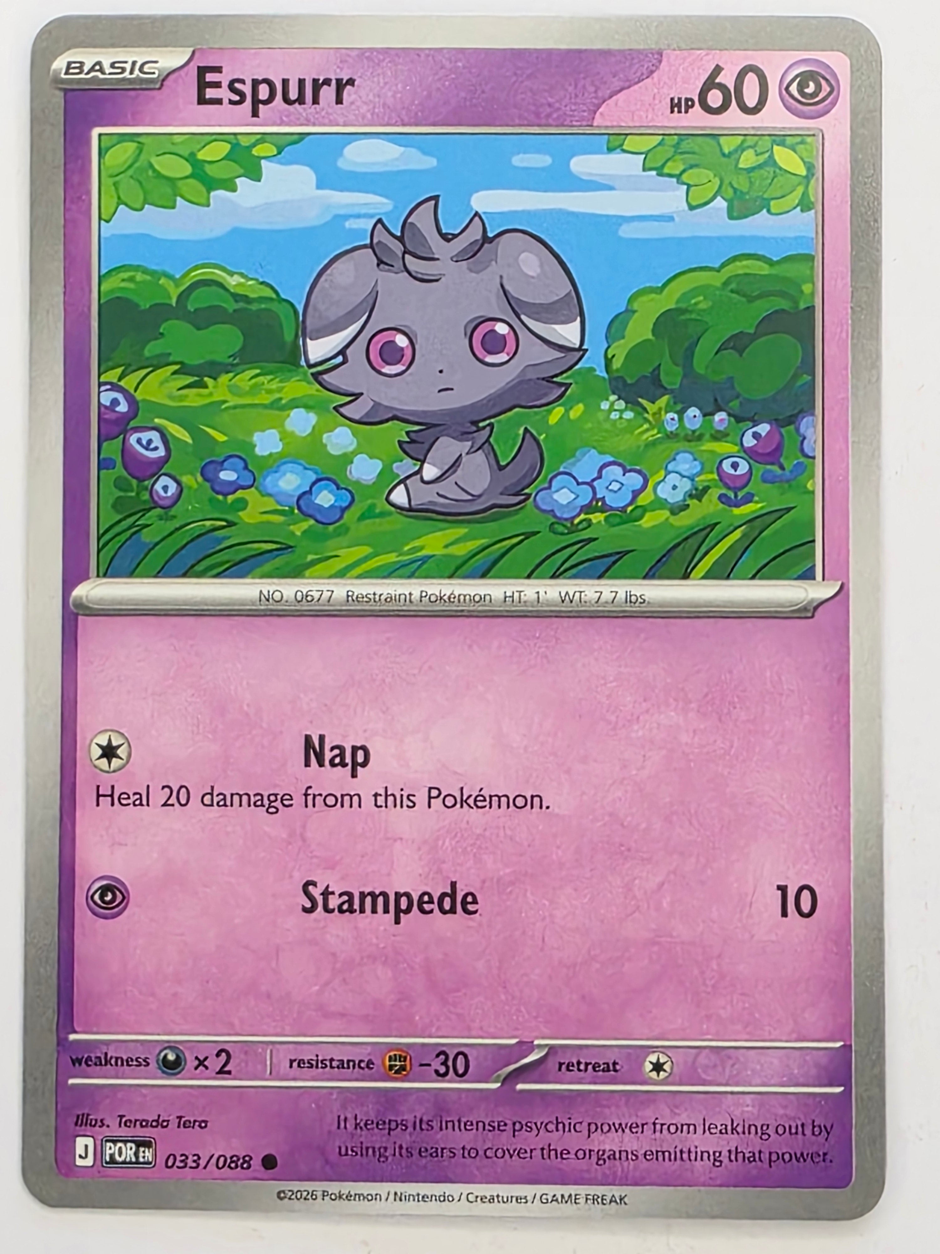 Pokemon TCG Perfect Order | Espurr | #033/088 | Common