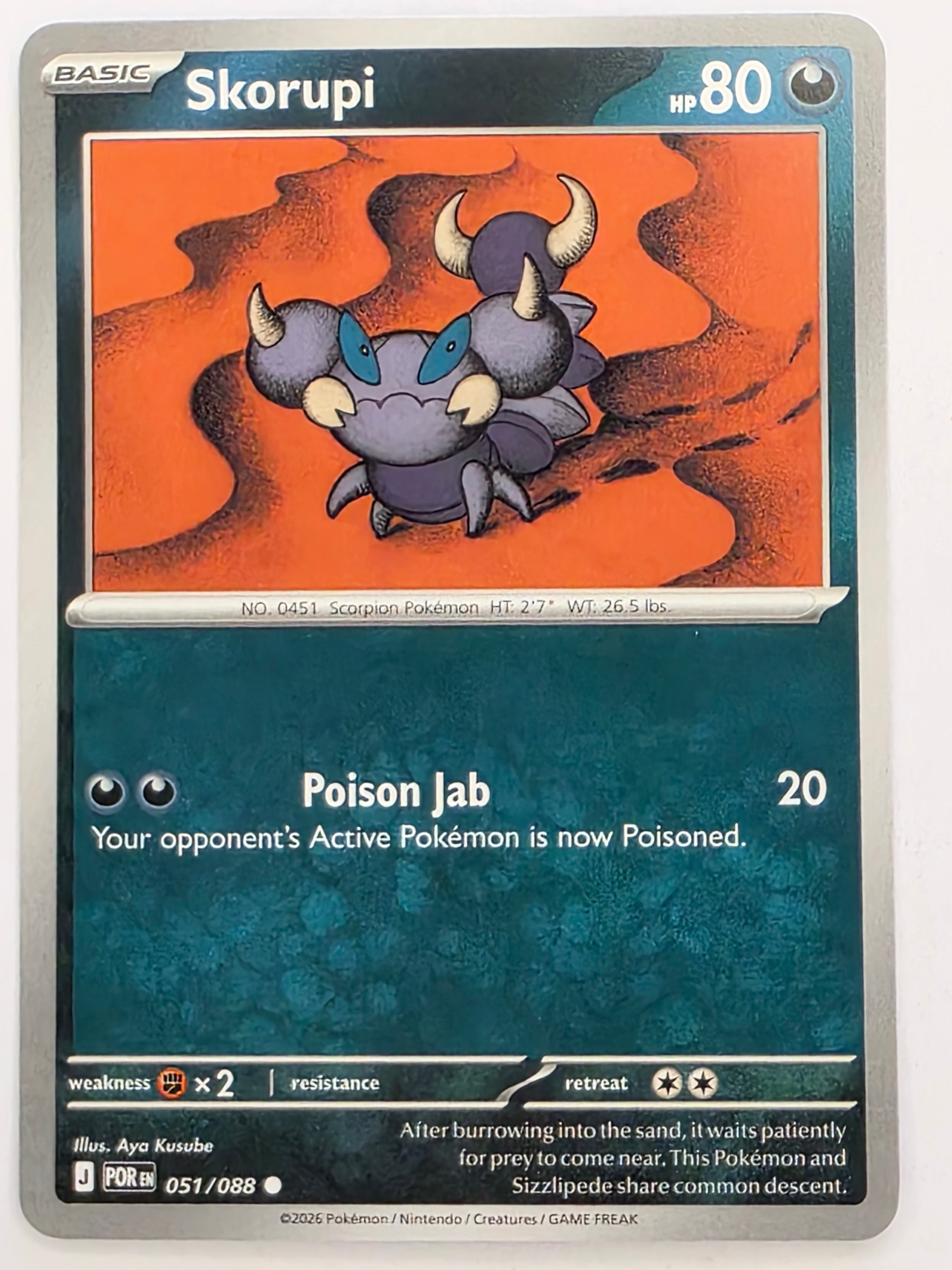 Pokemon TCG Perfect Order | Skorupi | #051/088 | Common