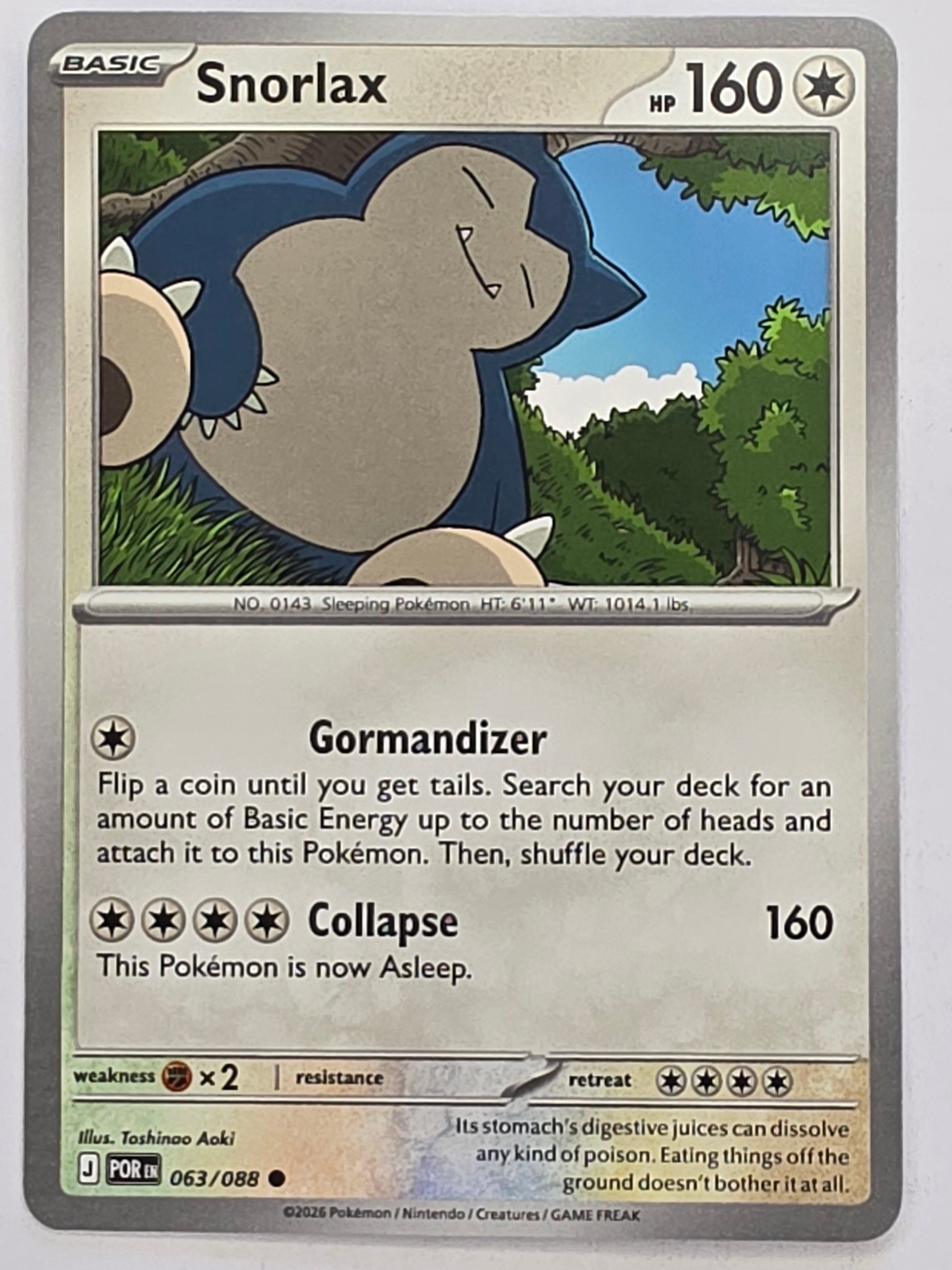 Pokemon TCG Perfect Order | Snorlax | #063/088 | Common