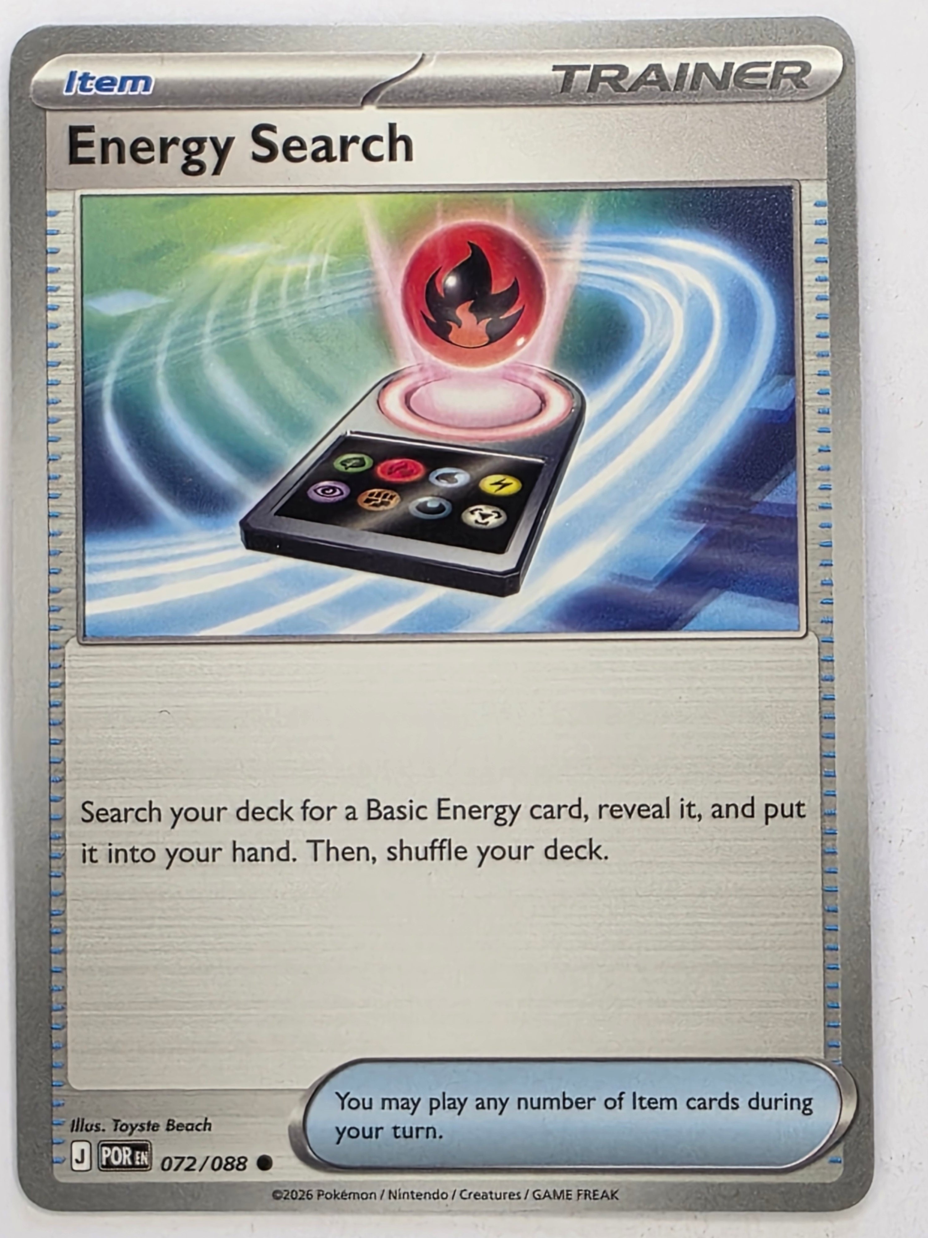 Pokemon TCG Perfect Order | Energy Search | #072/088 | Common