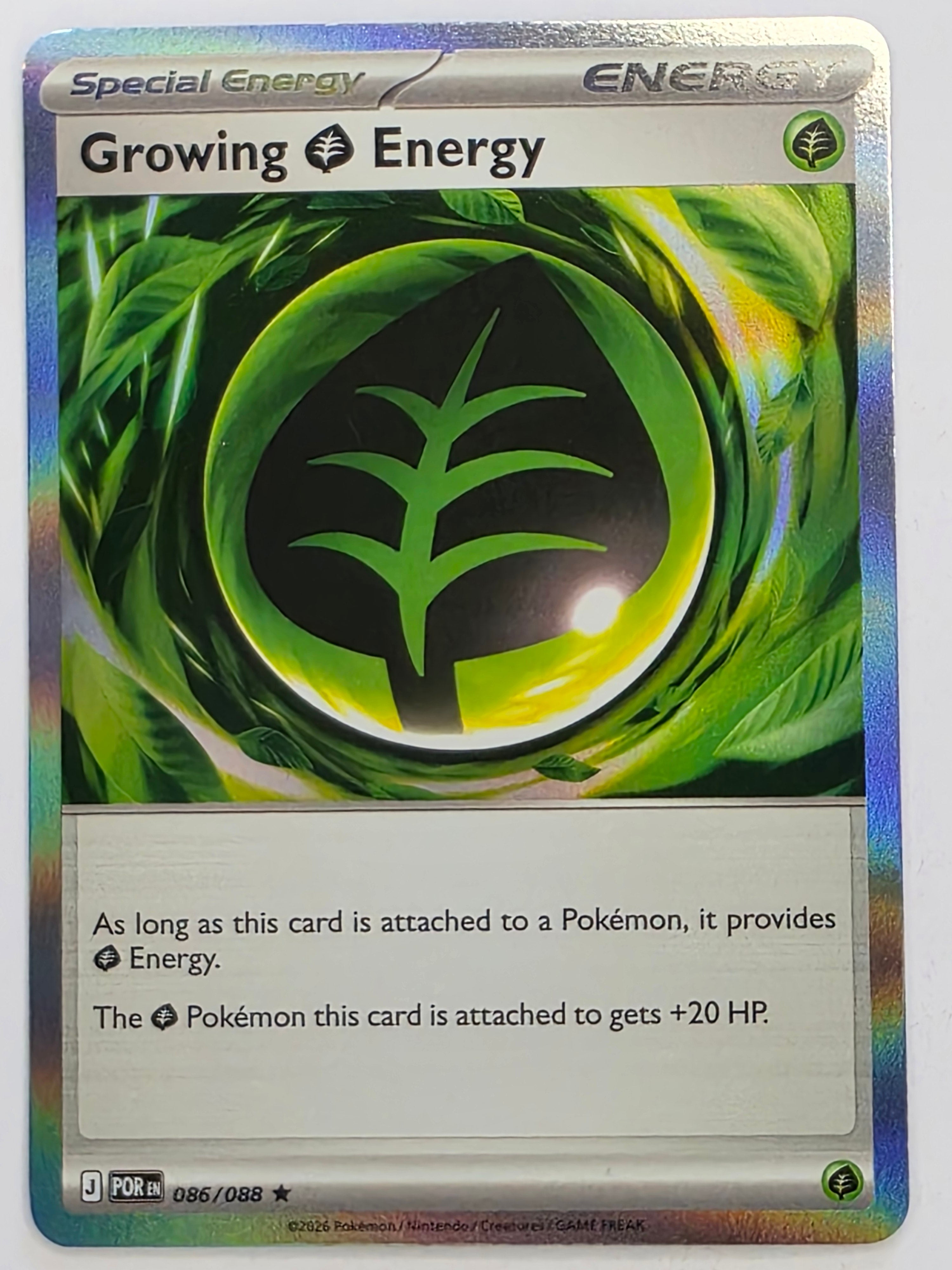 Pokemon TCG Perfect Order | Growing Energy | #086/088 | Rare