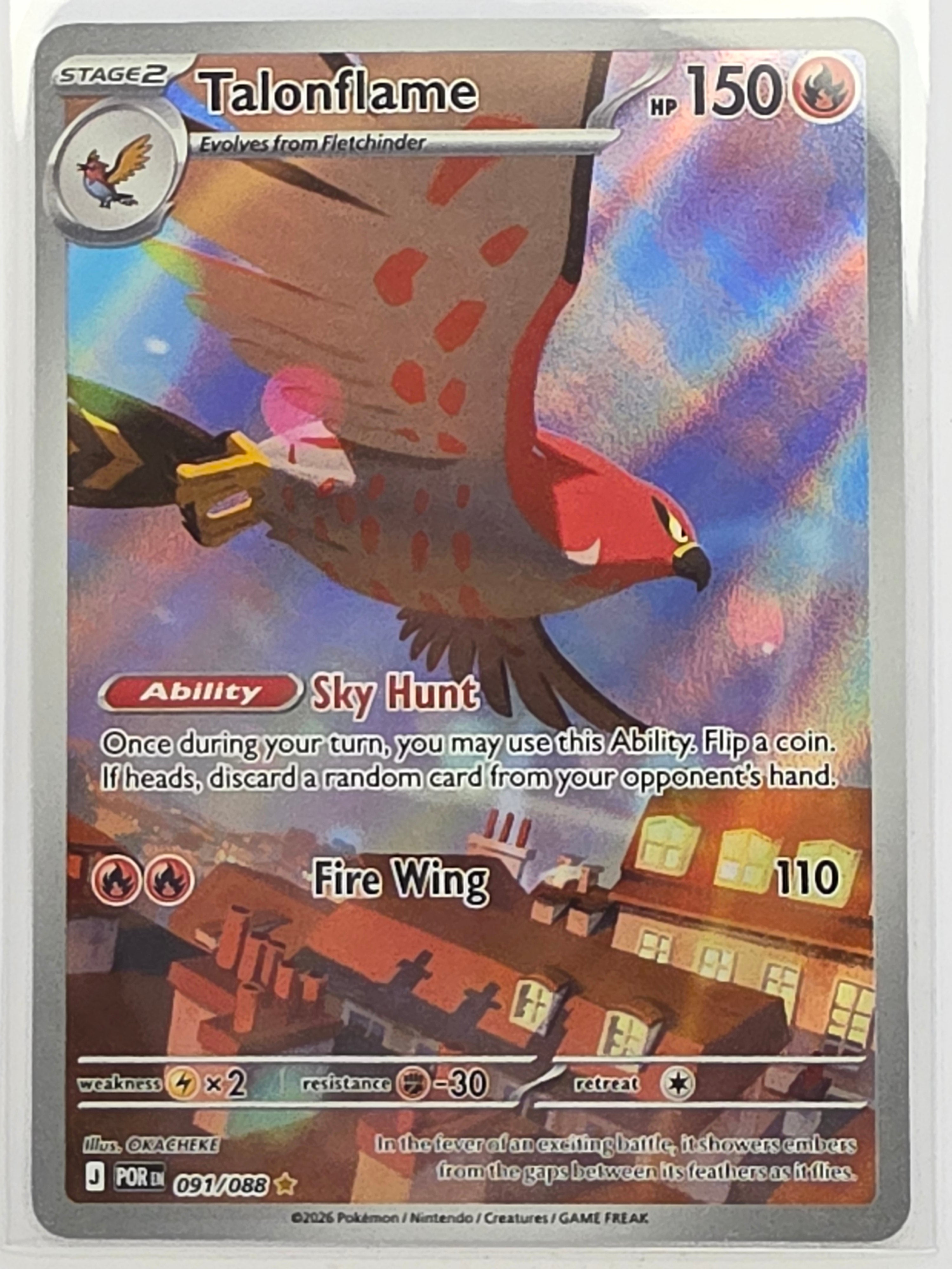 Pokemon TCG Perfect Order | Talonflame | #091/088 | Illustration Rare