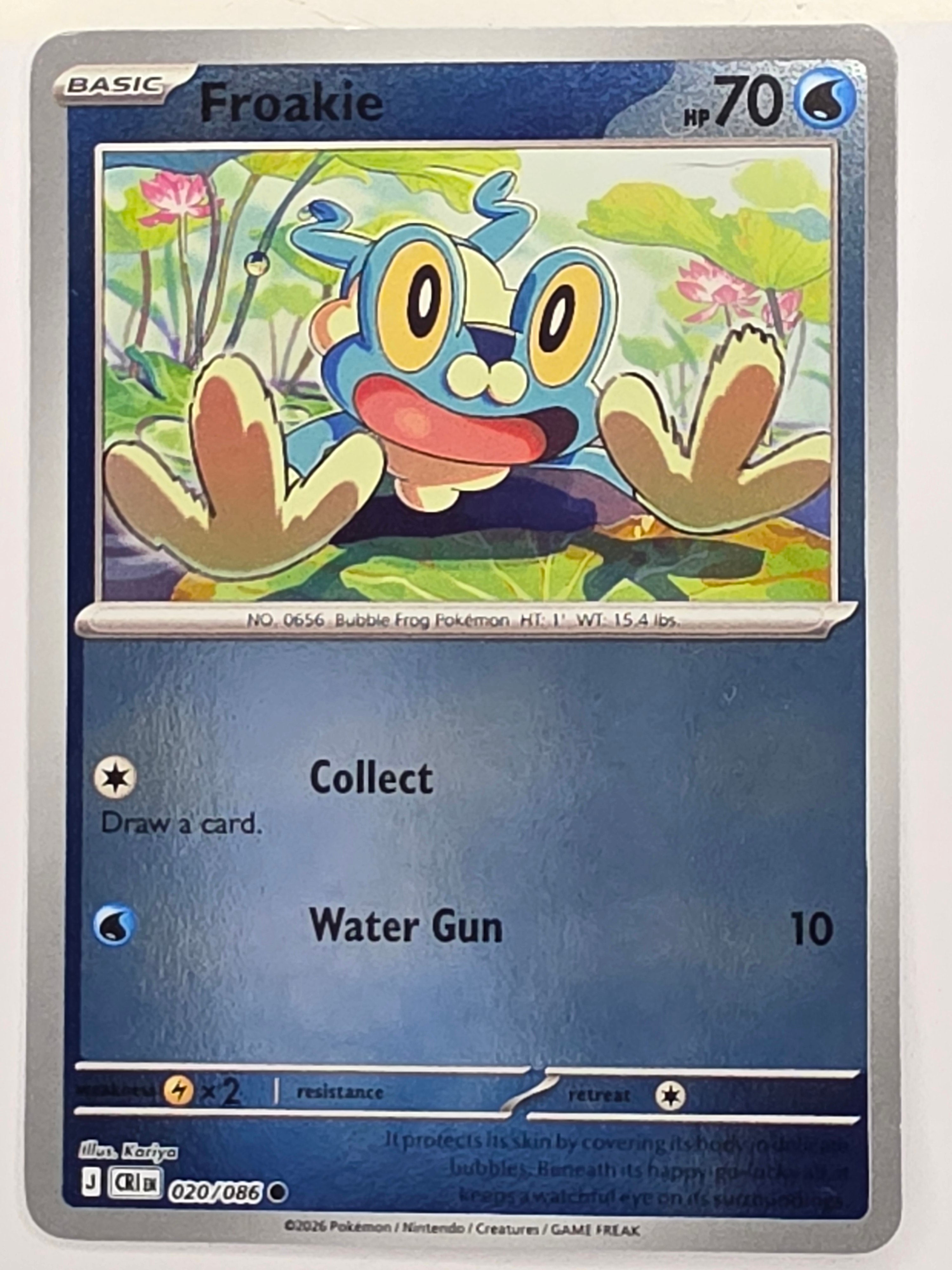 Pokemon TCG Chaos Rising |Froakie | #020/086 | Reverse Holo | Common
