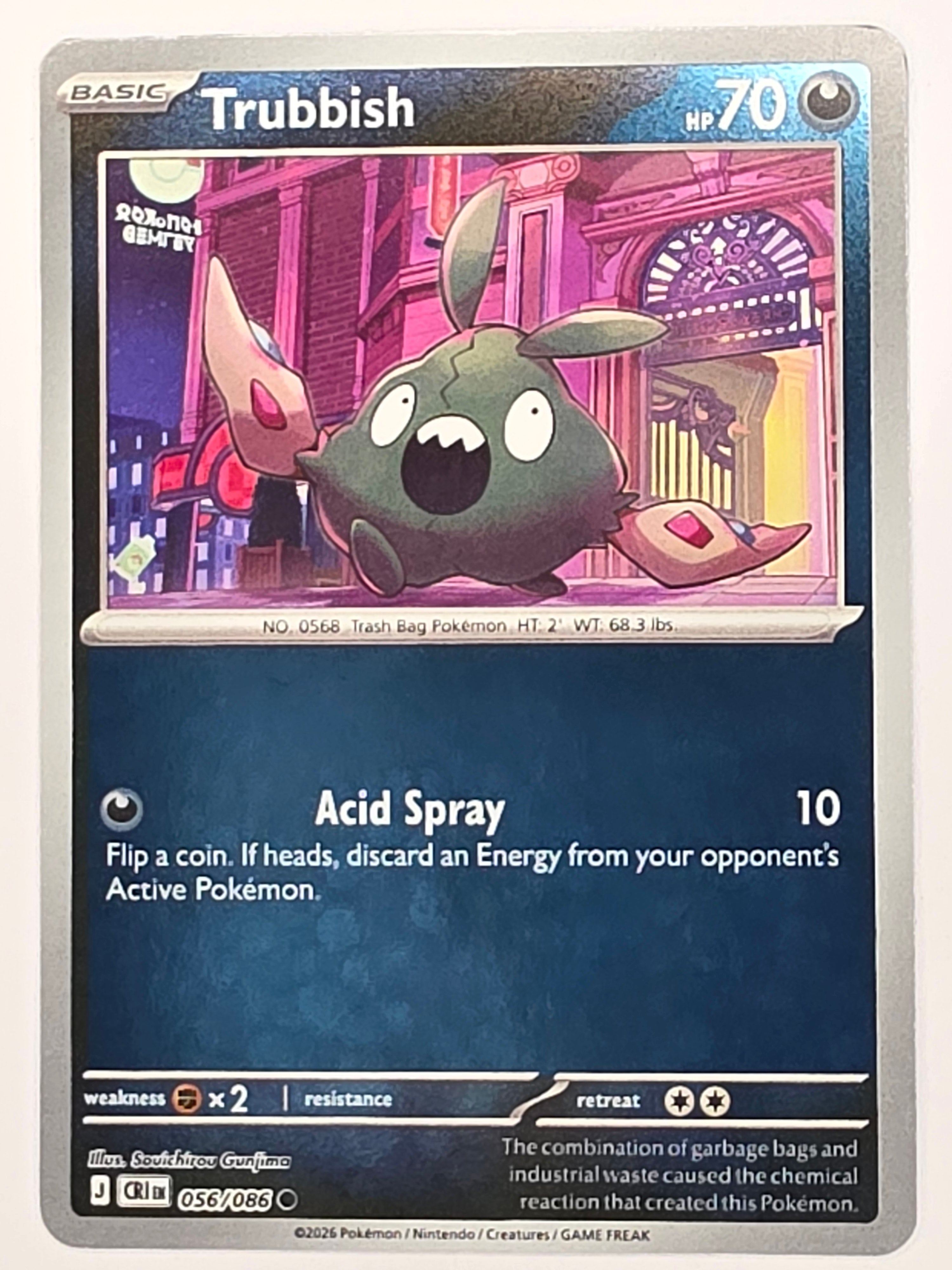 Pokemon TCG Chaos Rising |Trubbish | #056/086 | Reverse Holo | Common