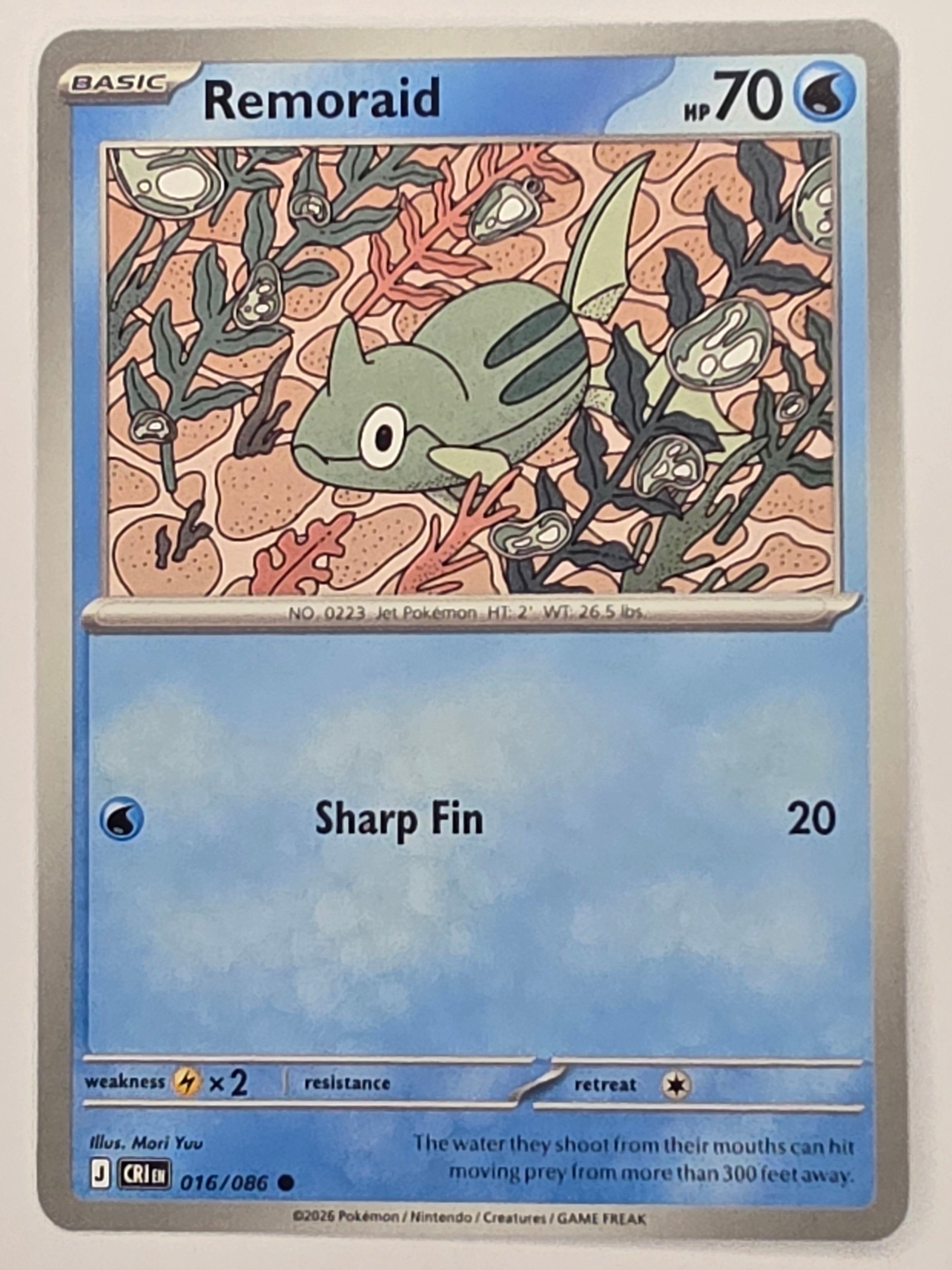 Pokemon TCG Chaos Rising |Remoraid | #016/086 | Common