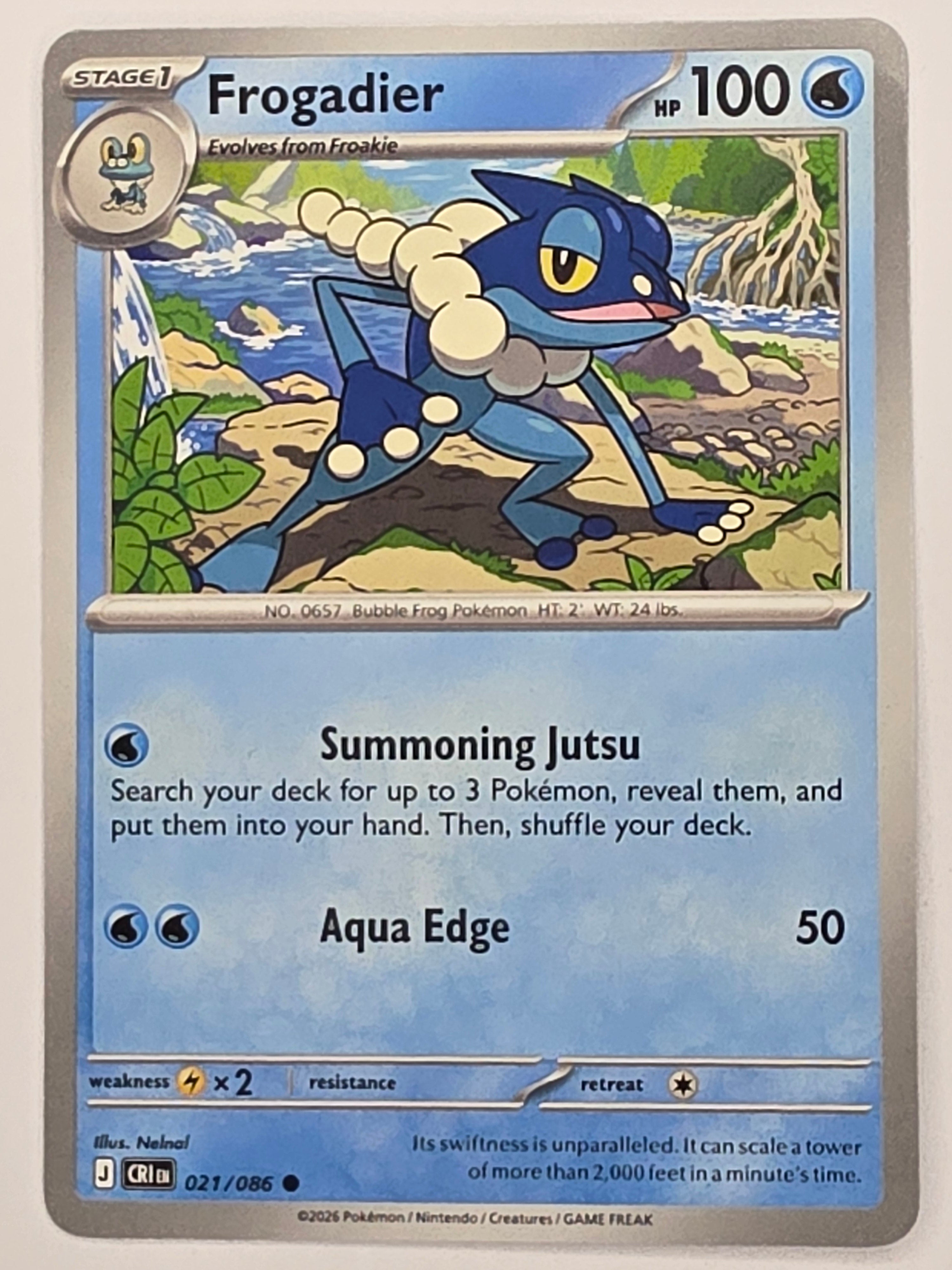 Pokemon TCG Chaos Rising |Frogadier | #021/086 | Common