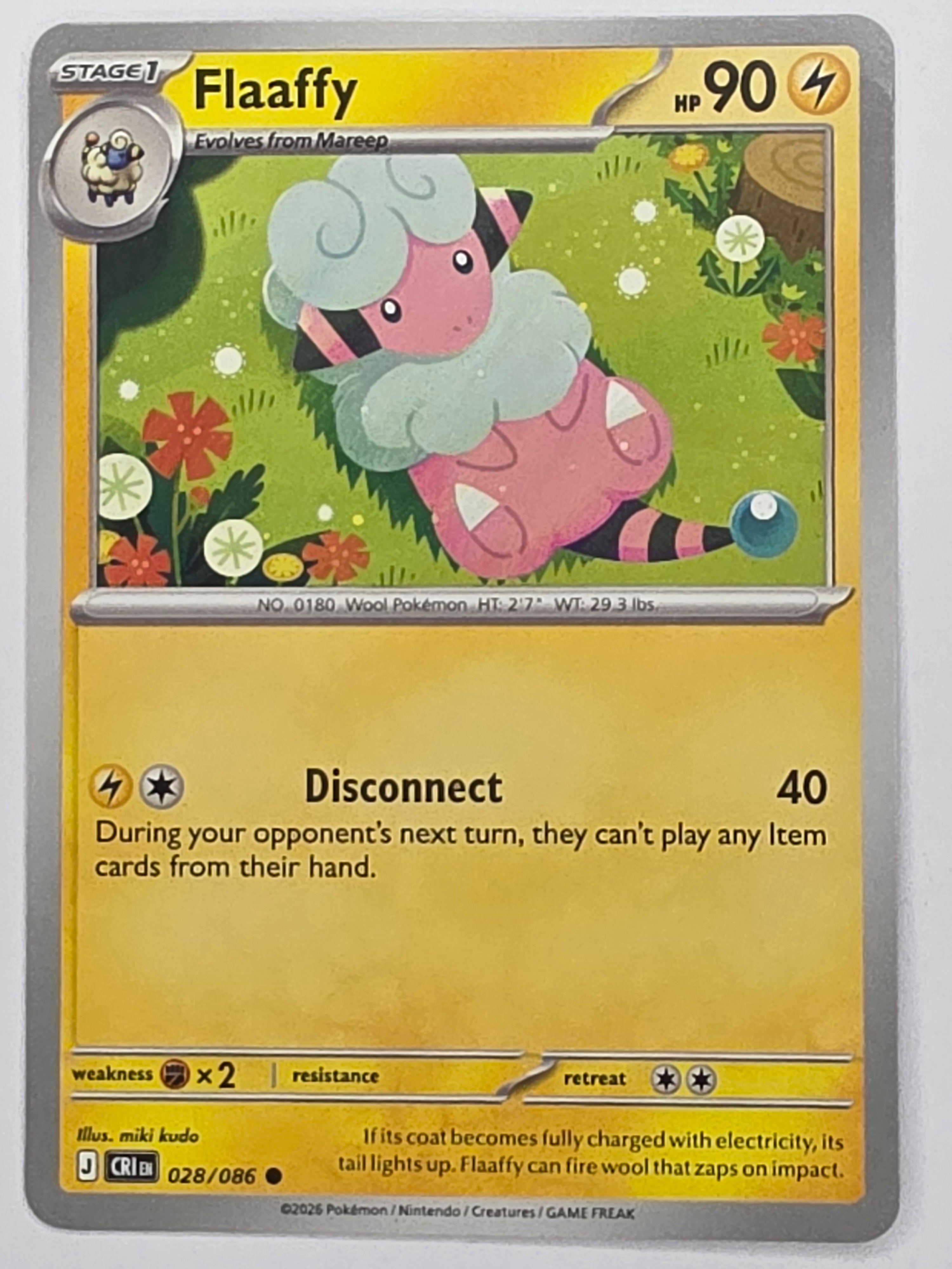 Pokemon TCG Chaos Rising |Flaaffy | #028/086 | Common