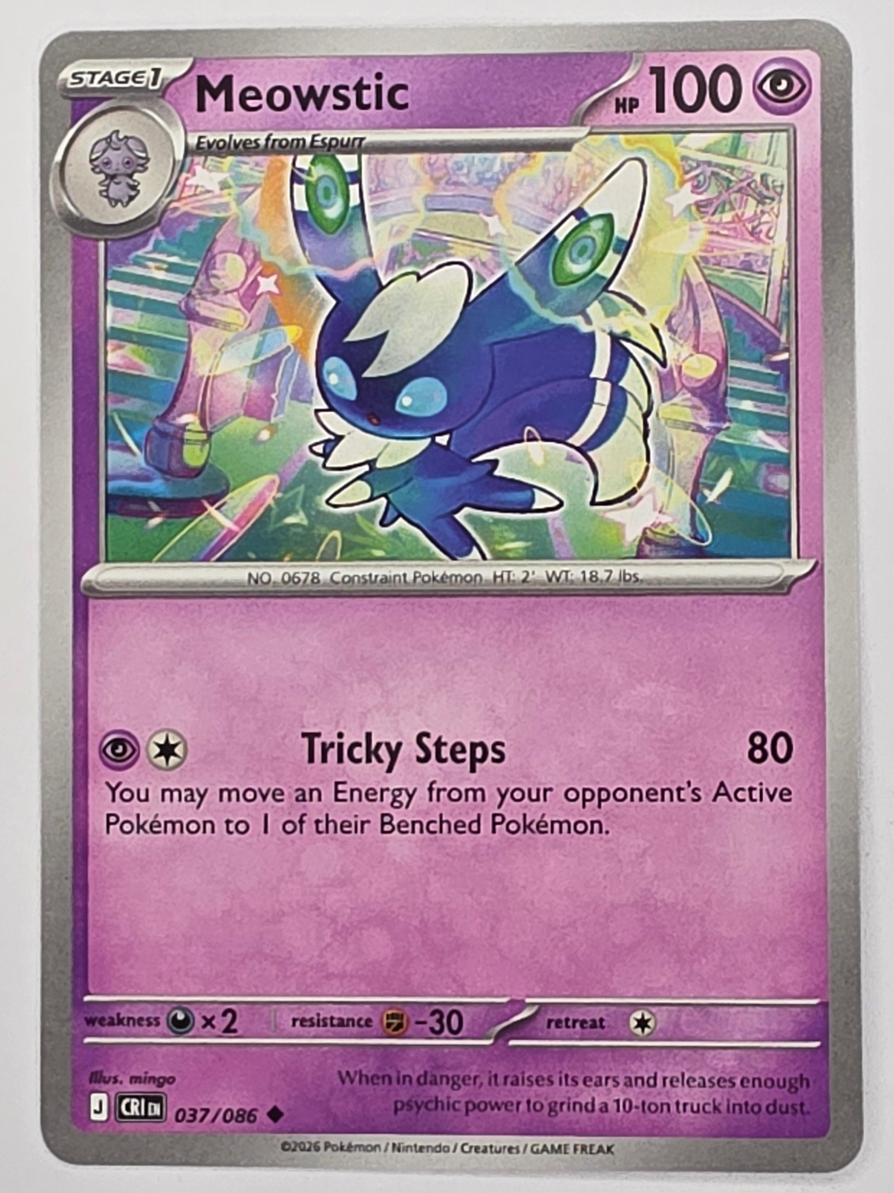 Pokemon TCG Chaos Rising |Meowstic | #037/086 | Uncommon