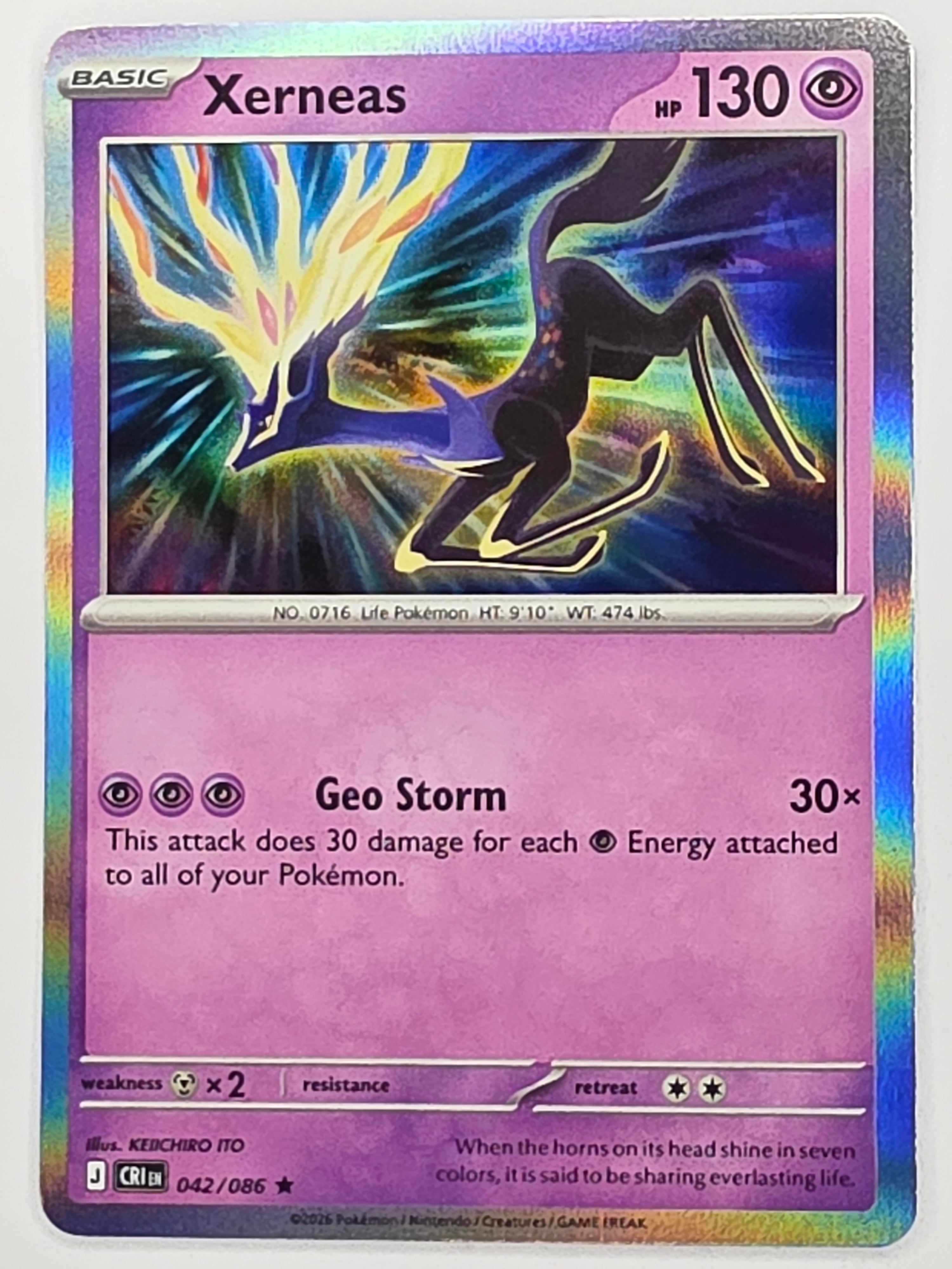 Pokemon TCG Chaos Rising |Xerneas | #042/086 | Rare