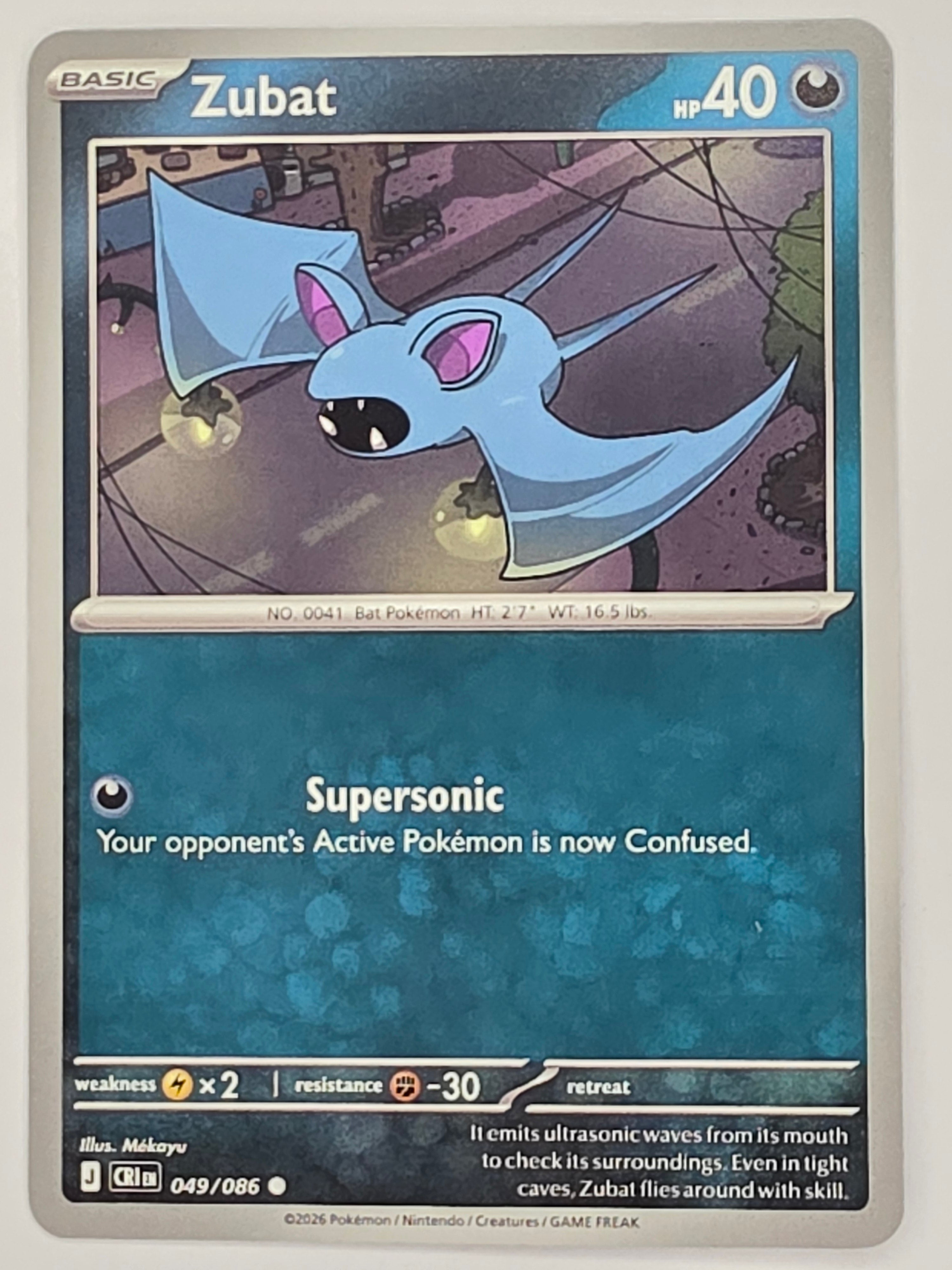 Pokemon TCG Chaos Rising |Zubat | #049/086 | Common