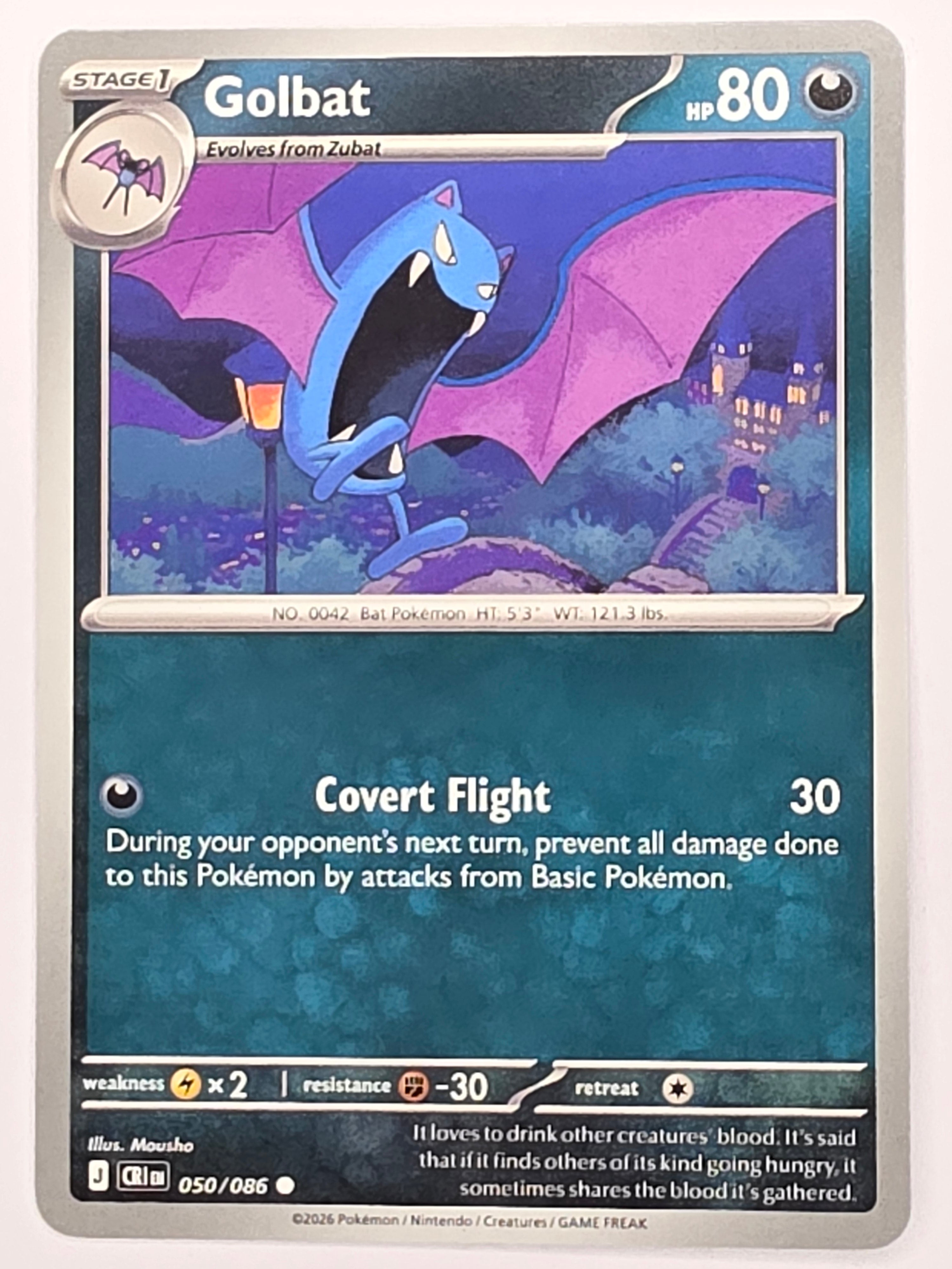 Pokemon TCG Chaos Rising |Golbat | #050/086 | Common