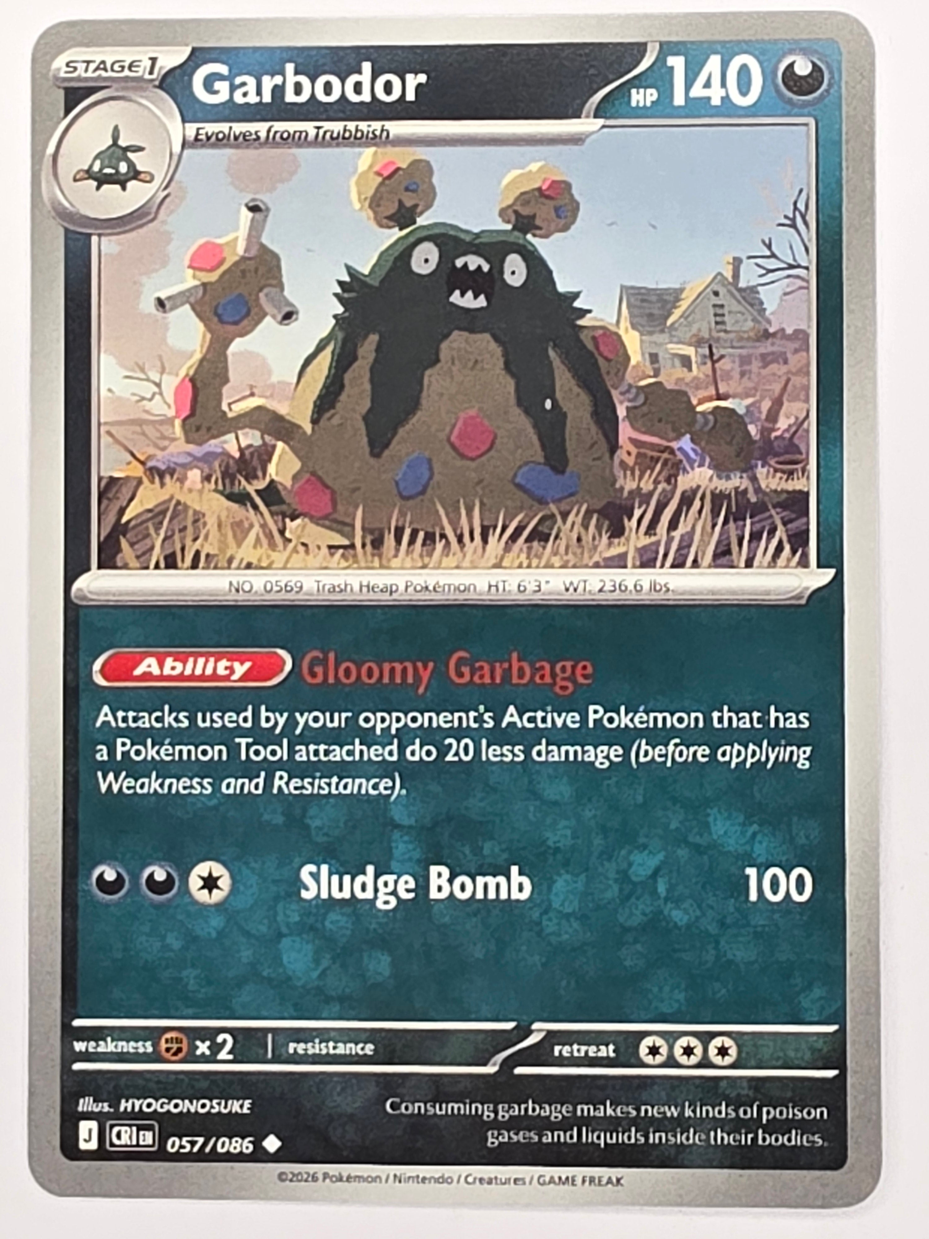 Pokemon TCG Chaos Rising |Garbodor | #057/086 | Uncommon