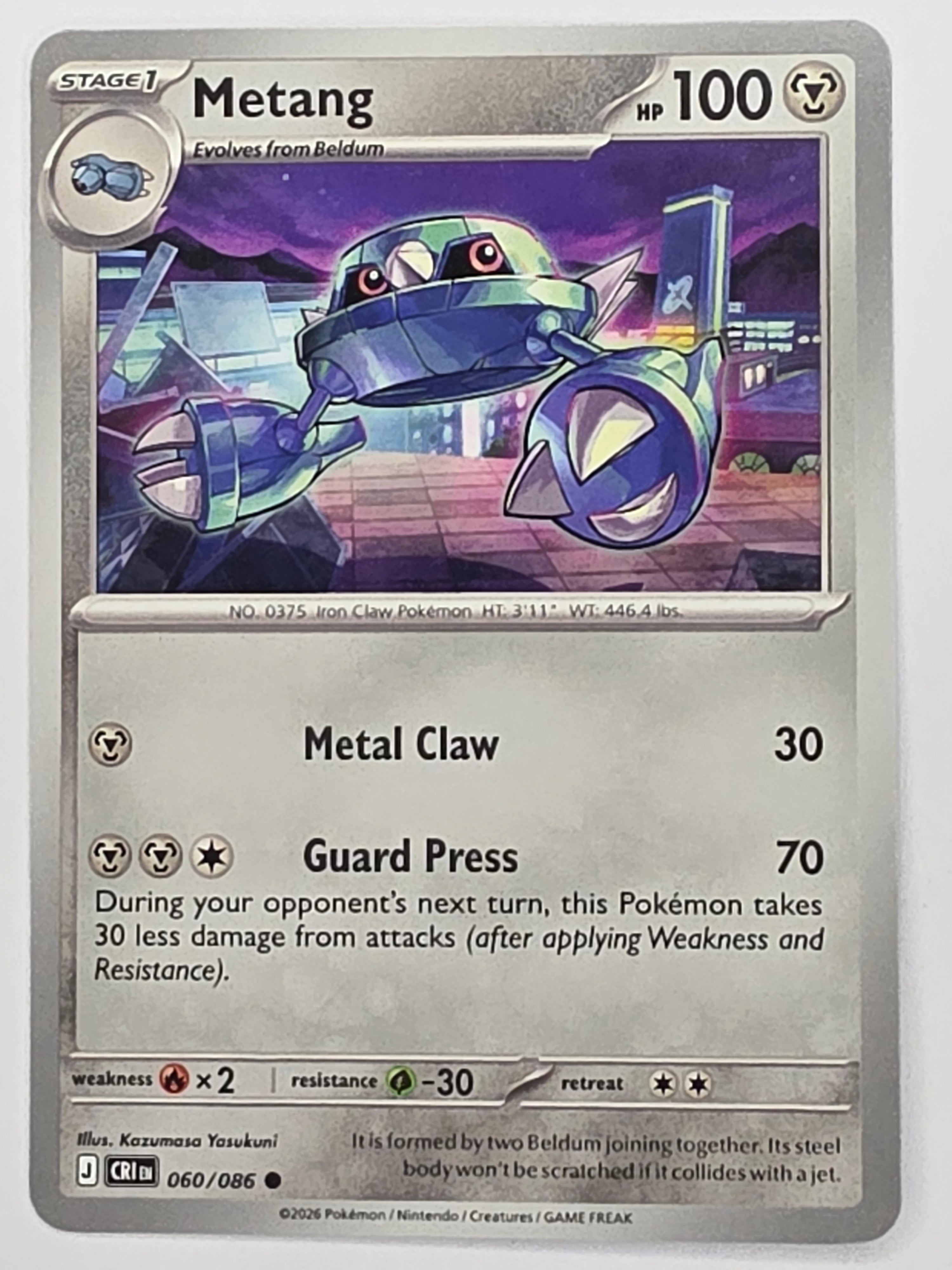 Pokemon TCG Chaos Rising |Metang | #060/086 | Common