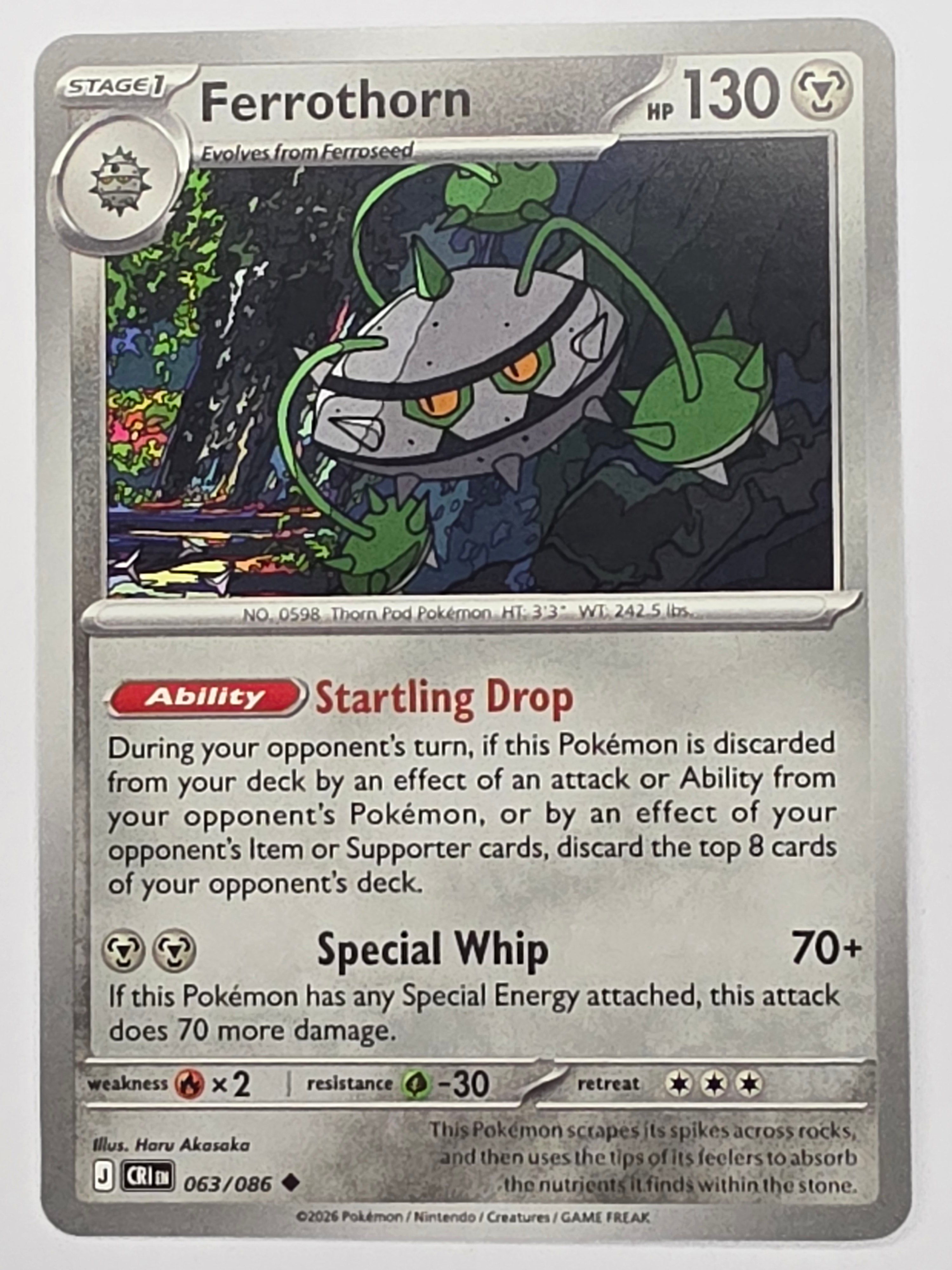 Pokemon TCG Chaos Rising |Ferrothorn | #063/086 | Uncommon