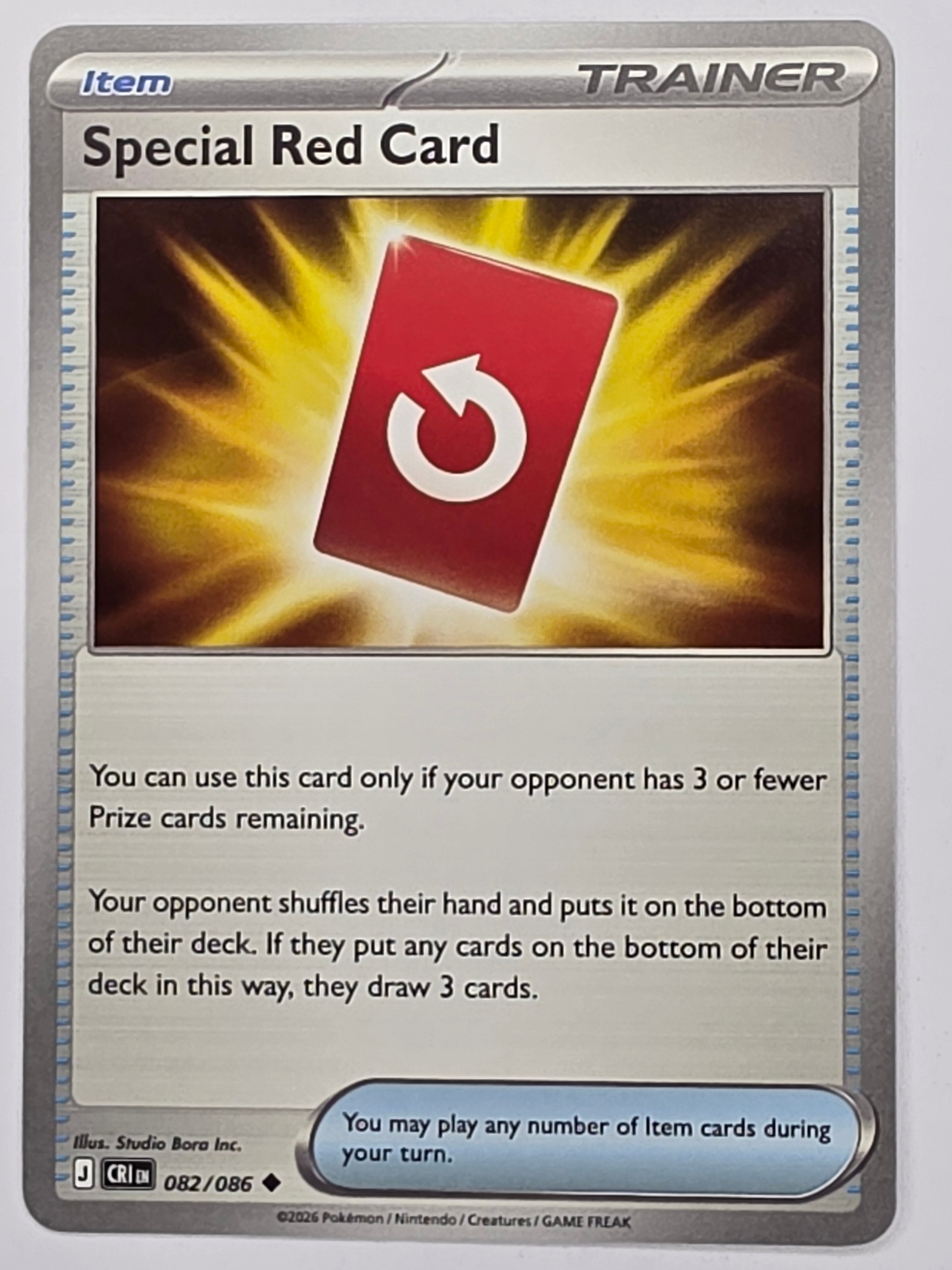 Pokemon TCG Chaos Rising |Special Red Card | #082/086 | Uncommon
