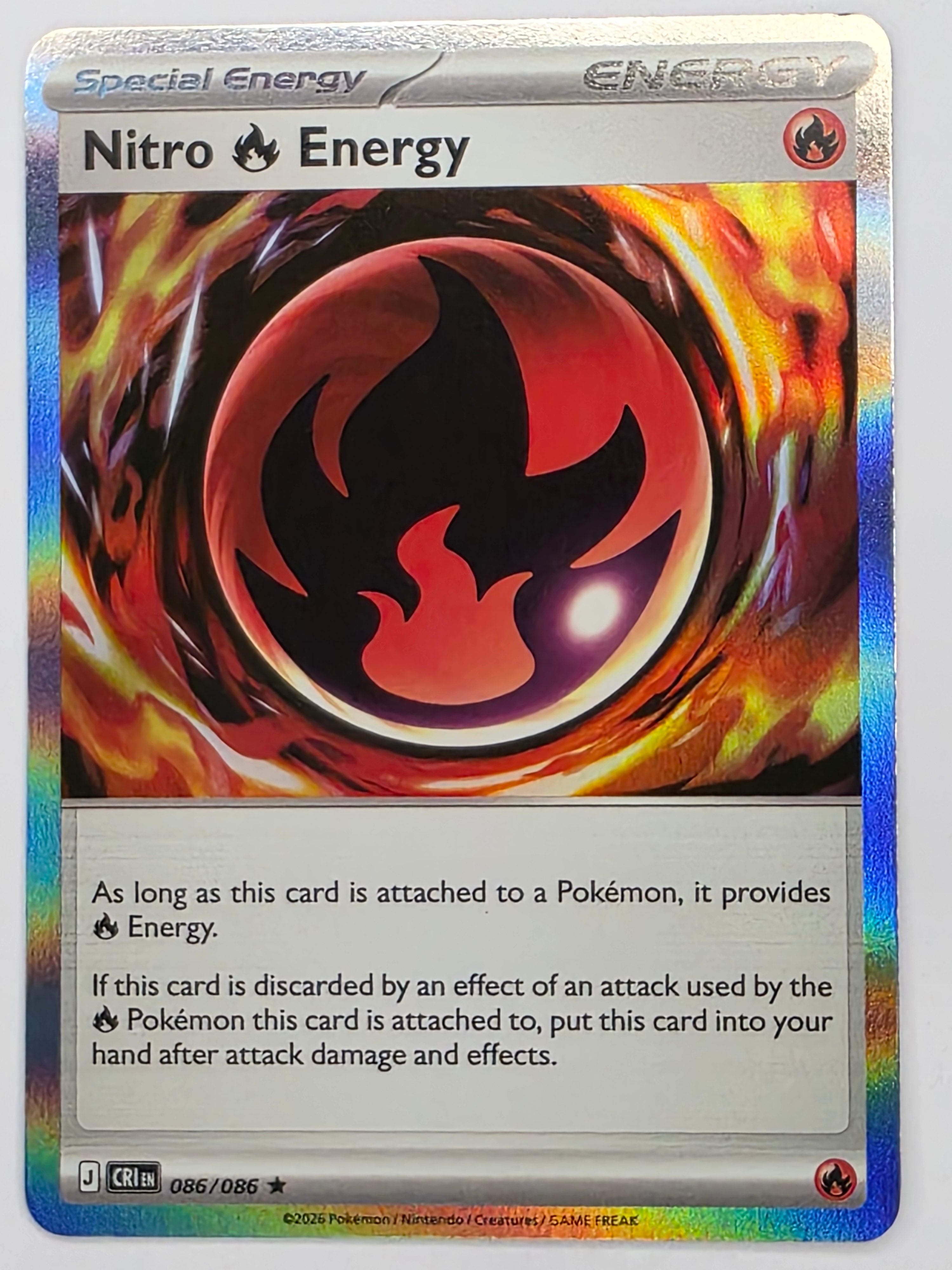 Pokemon TCG Chaos Rising |Nitro Energy | #086/086 | Rare