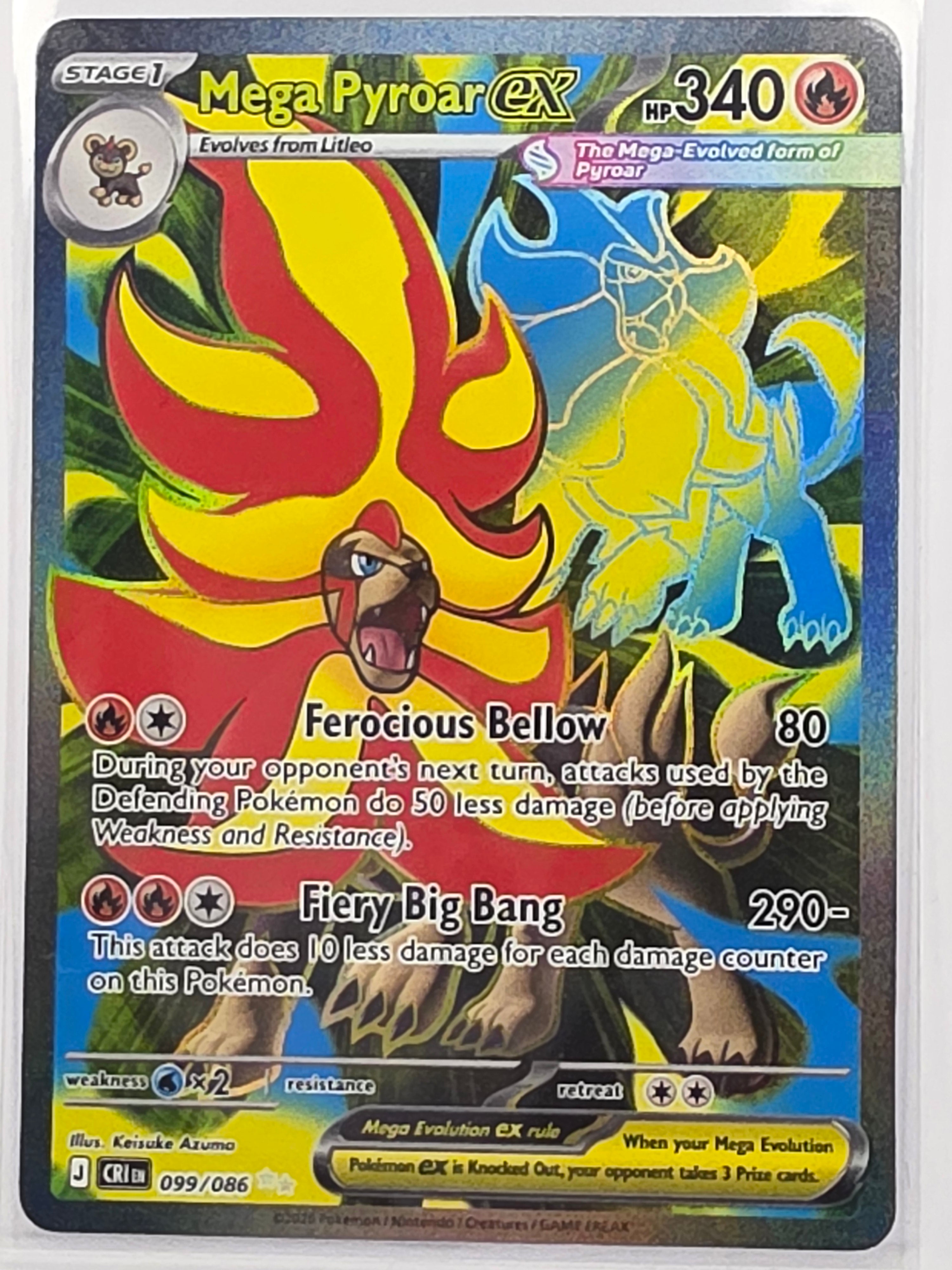 Pokemon TCG Chaos Rising | Mega Pyroar ex | #099/086 | Ultra Rare
