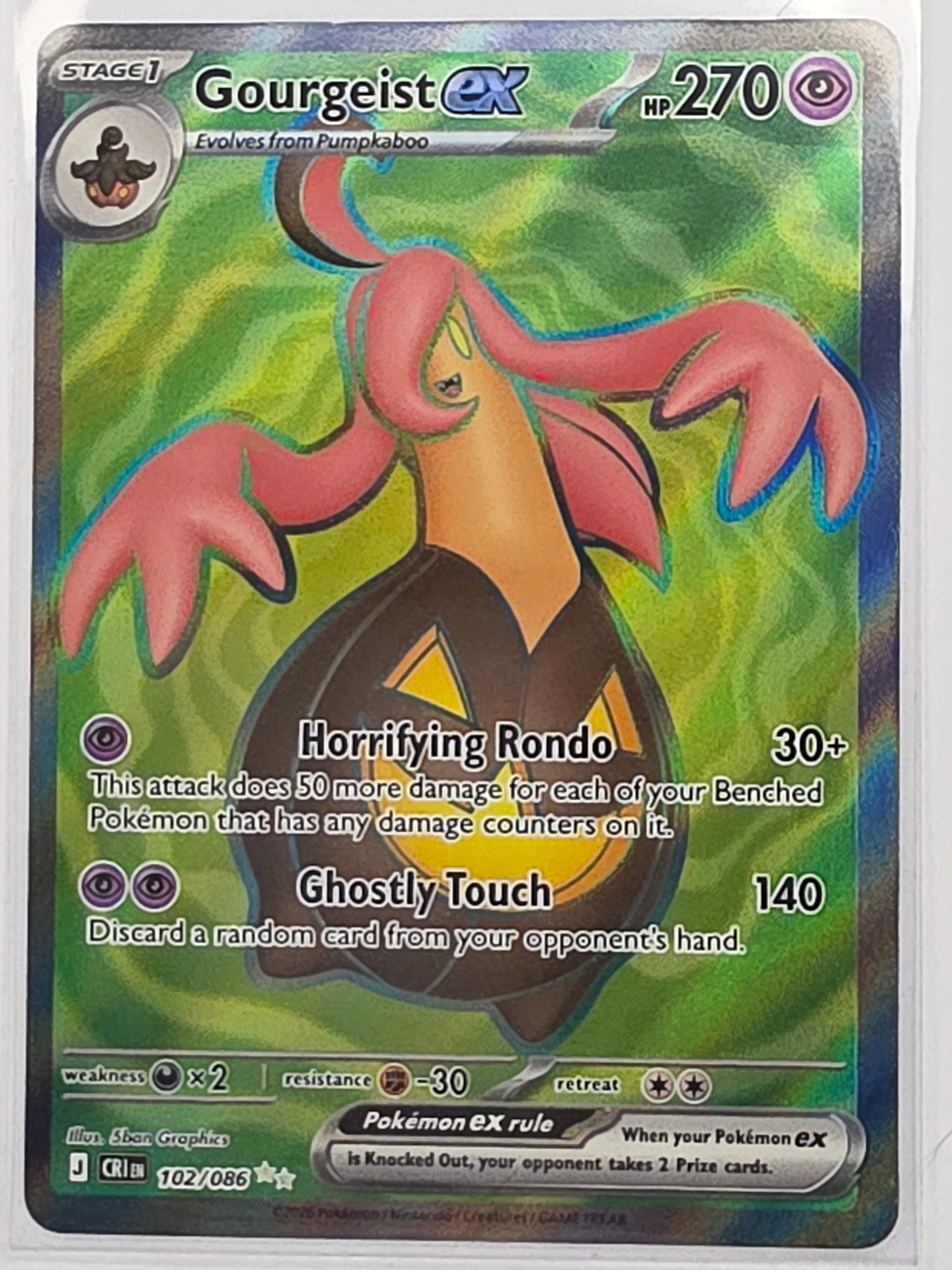 Pokemon TCG Chaos Rising | Gourgeist ex | #102/086 | Ultra Rare