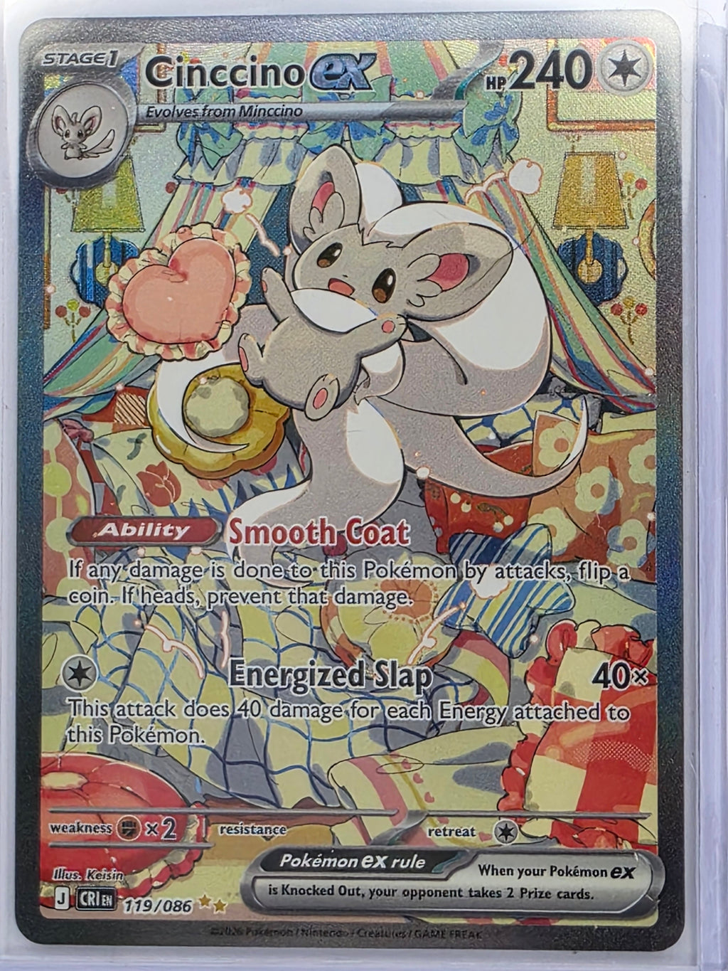 Pokemon TCG Chaos Rising | Cinccino ex | #119/086 | Special Illustration Rare