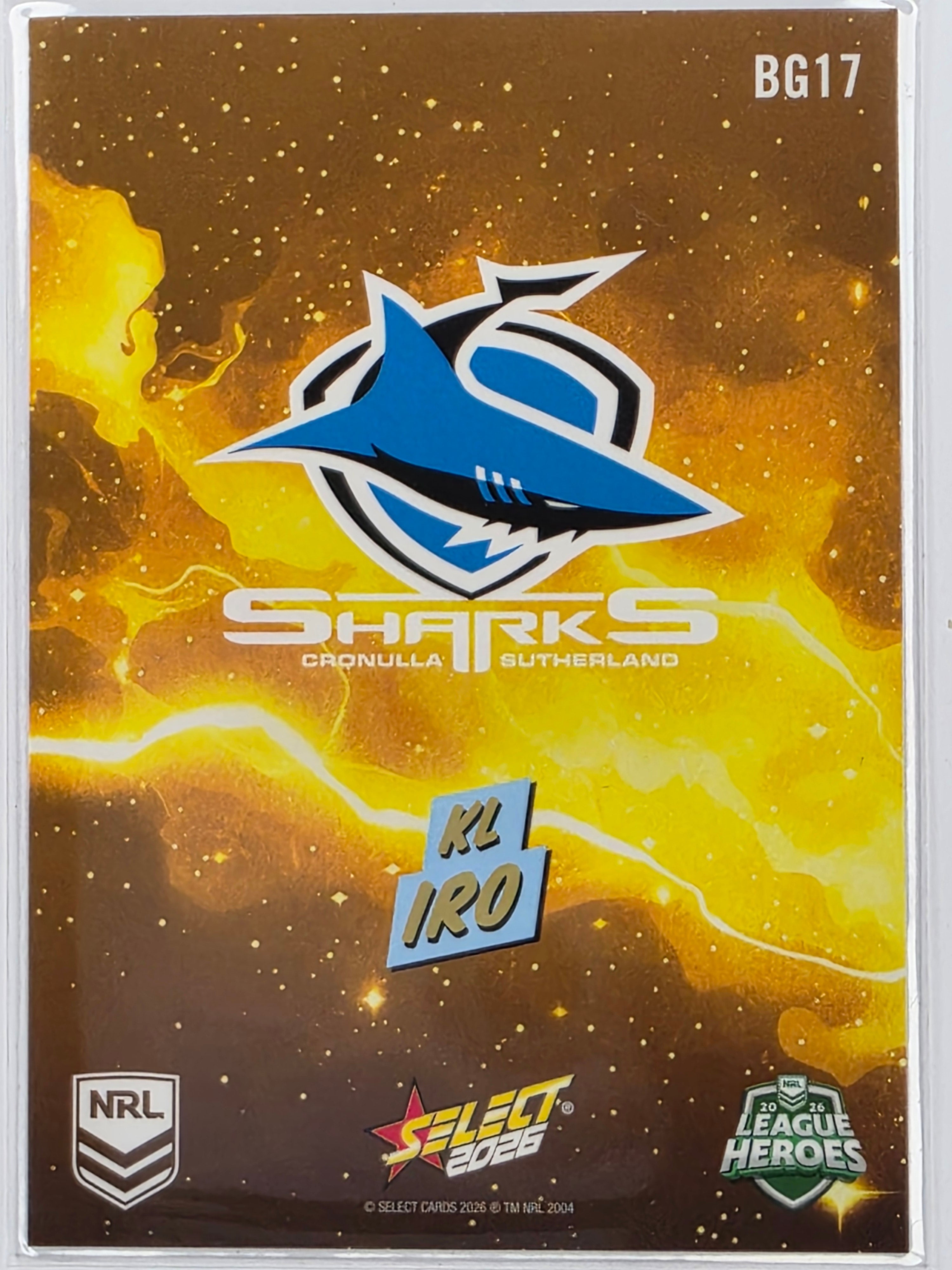 2026 Select NRL League Heroes | Bang GOLD | #BG17 | KL Iro | Cronulla Sharks