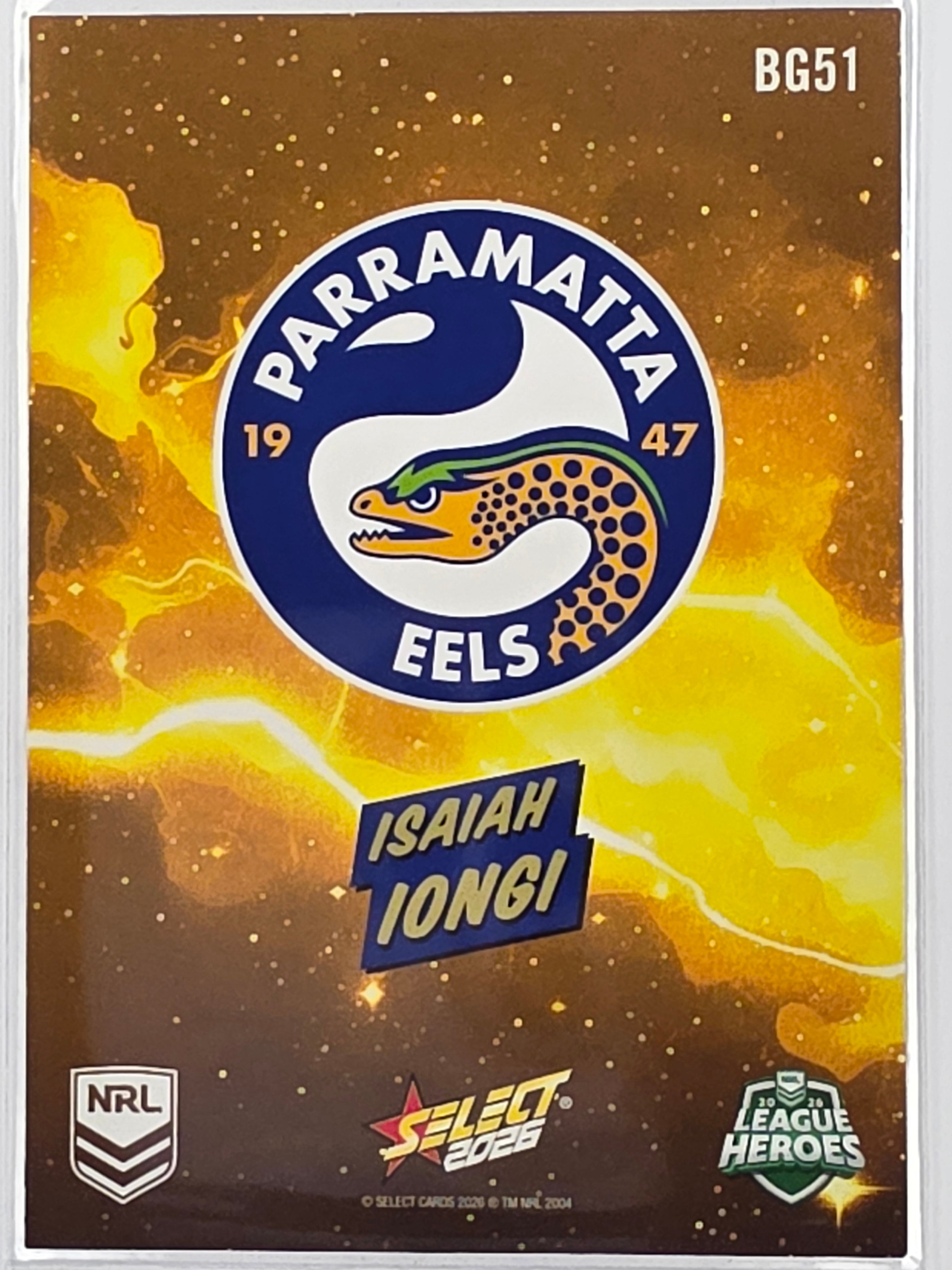 2026 Select NRL League Heroes | Bang GOLD | #BG51 | Isaiah Iongi | Eels