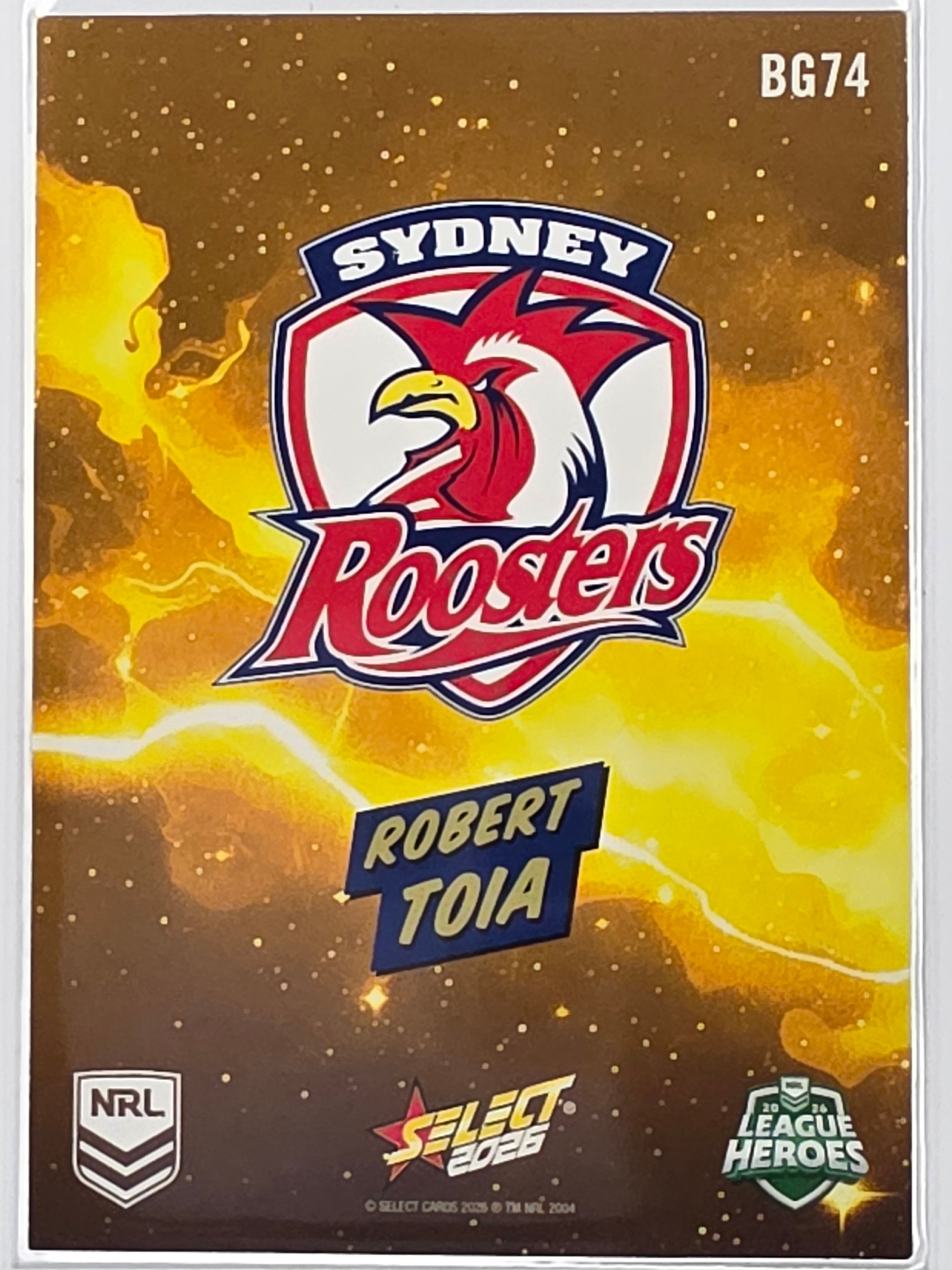 2026 Select NRL League Heroes | Bang GOLD | #BG74 | Robert Toia | Roosters