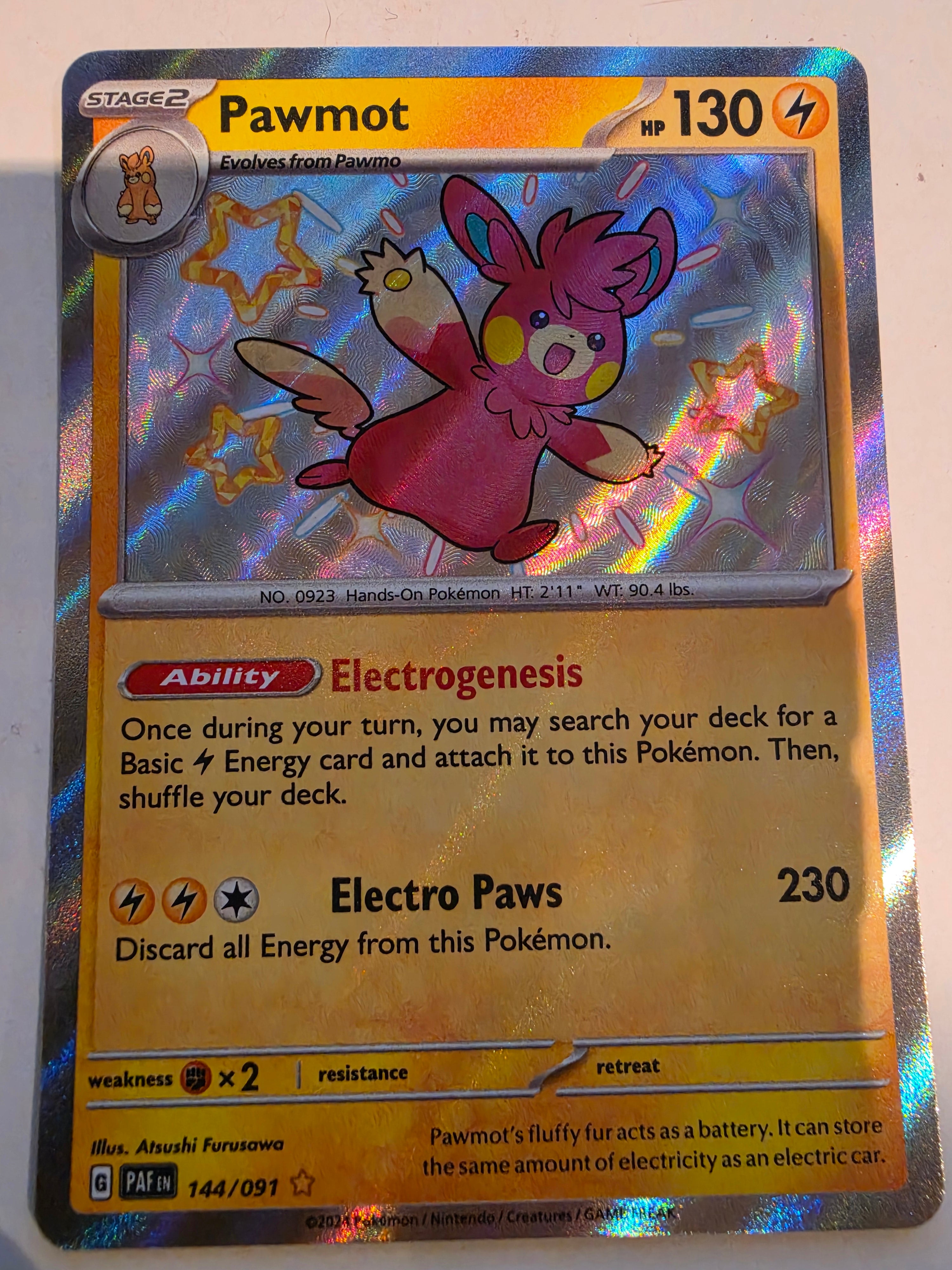 Pokemon TCG - Paldean Fates - #144/91 - Pawmot