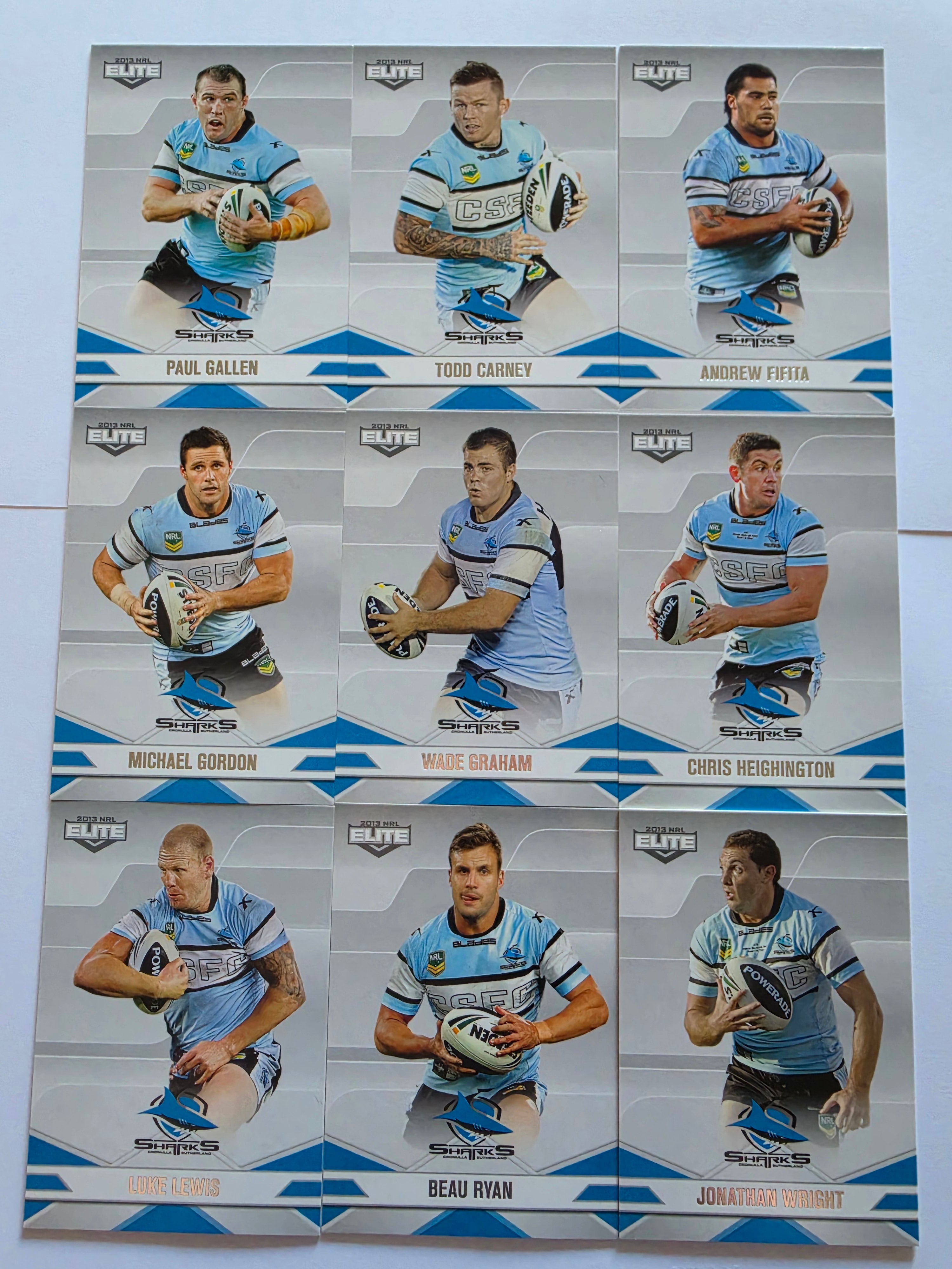 NRL 2013 Elite | Cronulla Sutherland Sharks Base Team Set