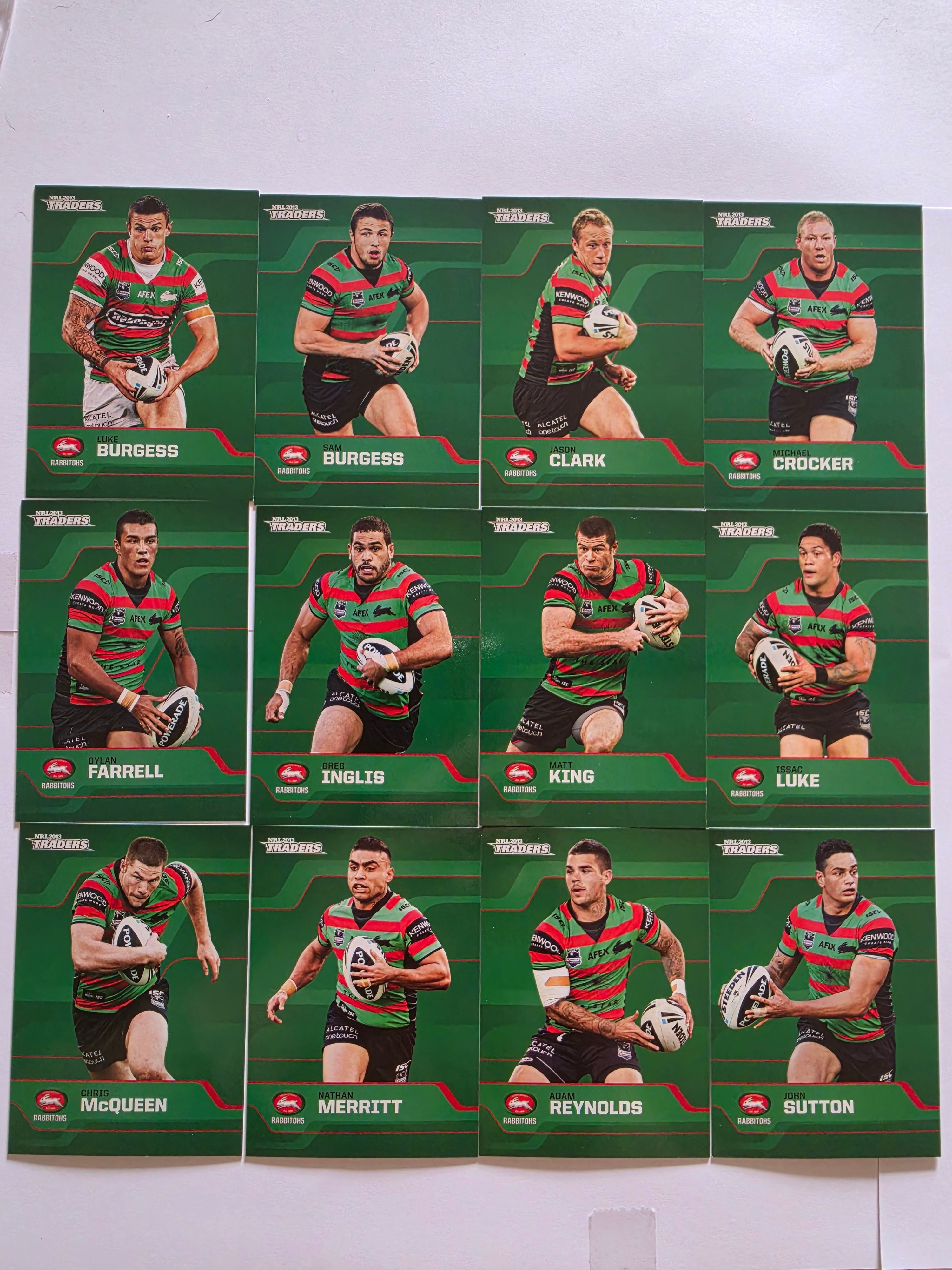 NRL 2013 Traders | South Sydney Rabbitohs Base Team Set