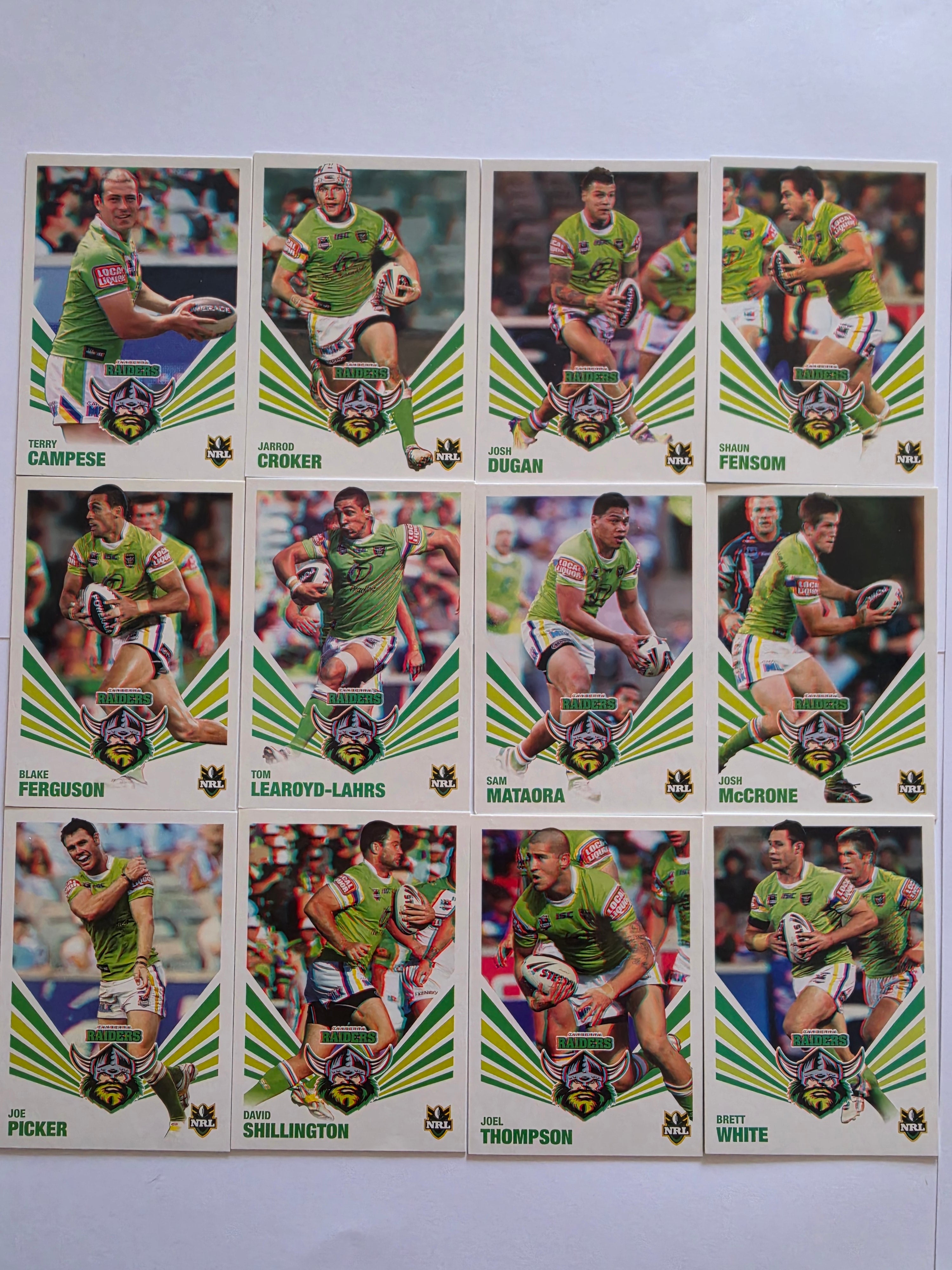 NRL 2012 Daily Telegraph | Canberra Raiders Base Team Set