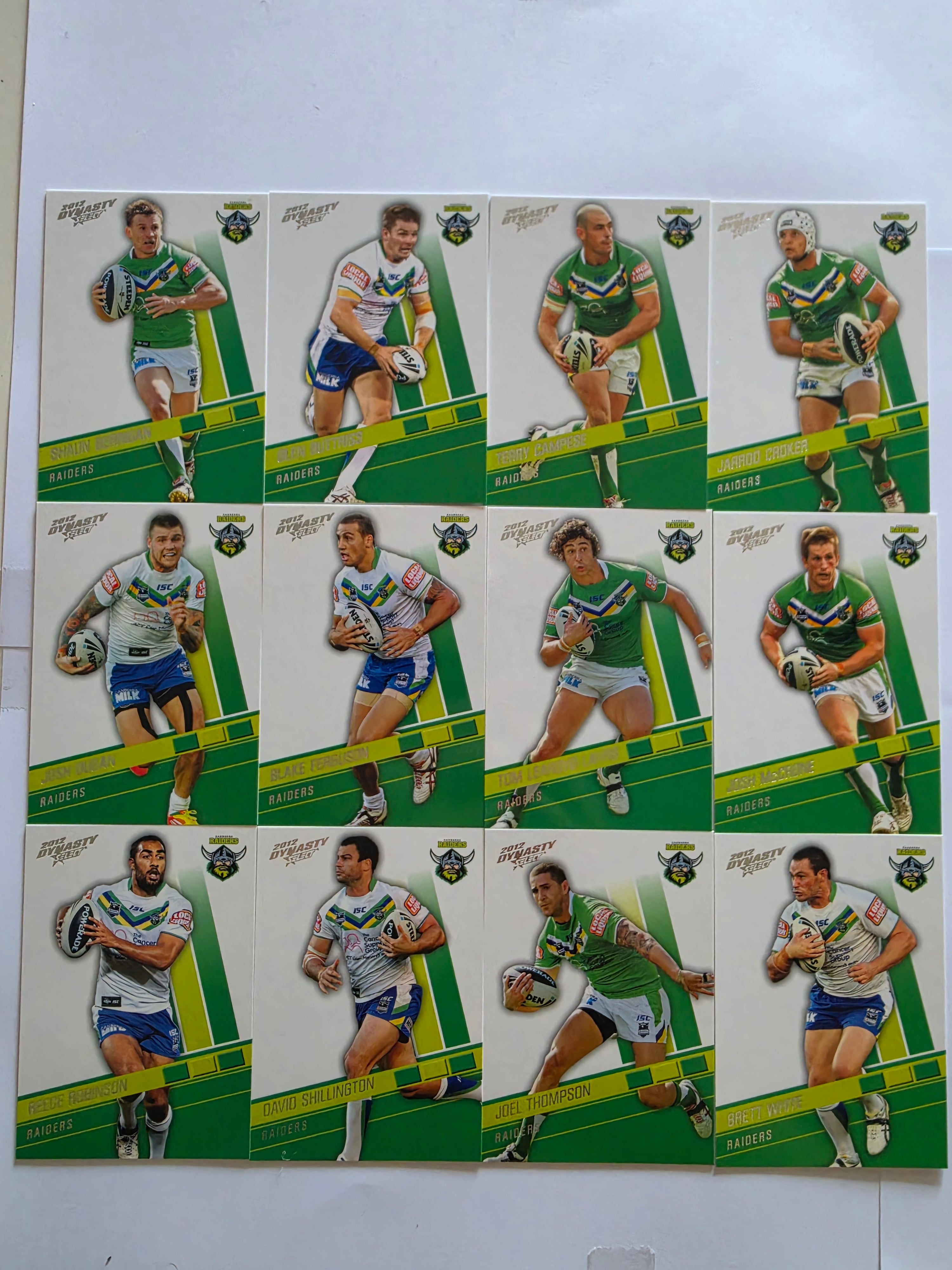 NRL 2012 Dynasty | Canberra Raiders Base Team Set