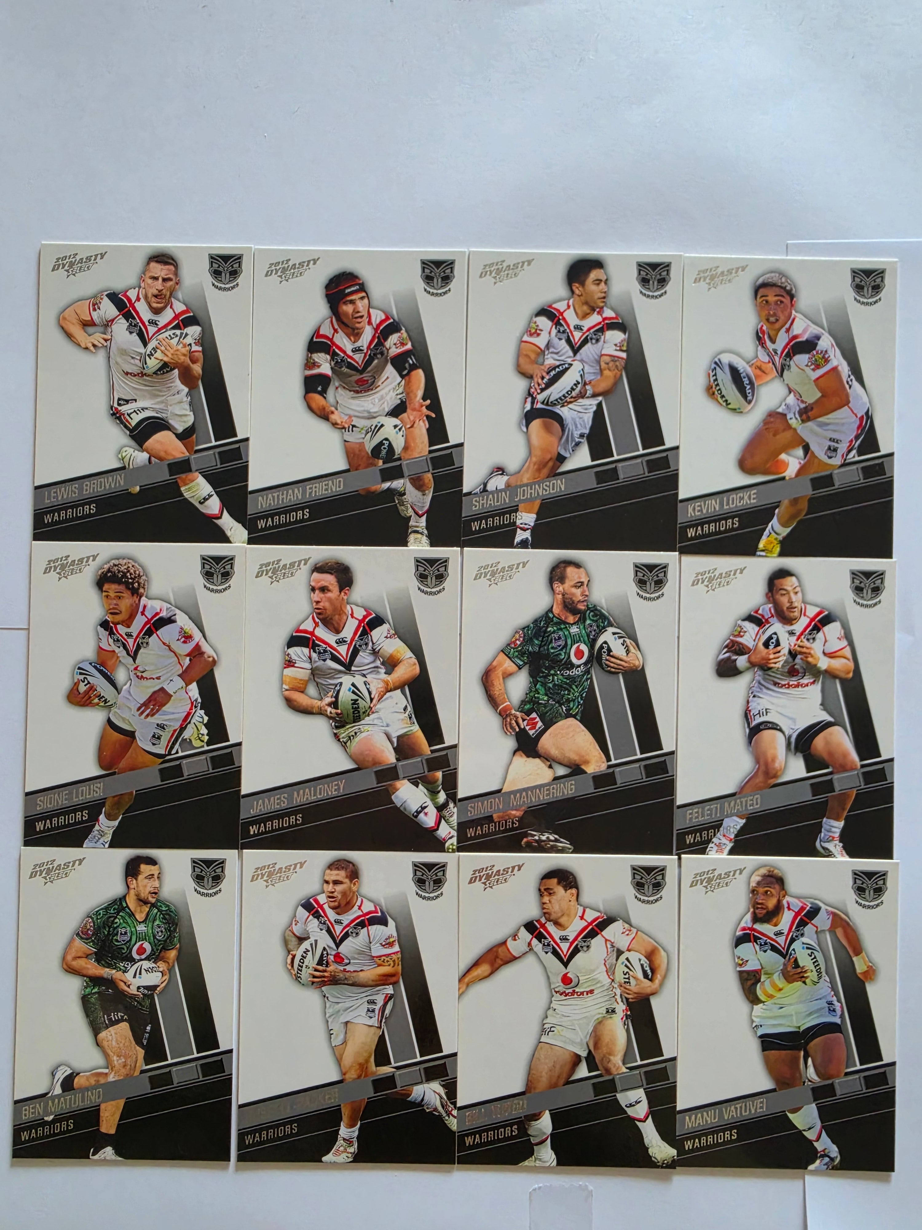 NRL 2012 Dynasty | New Zealand Warriors Base Team Set