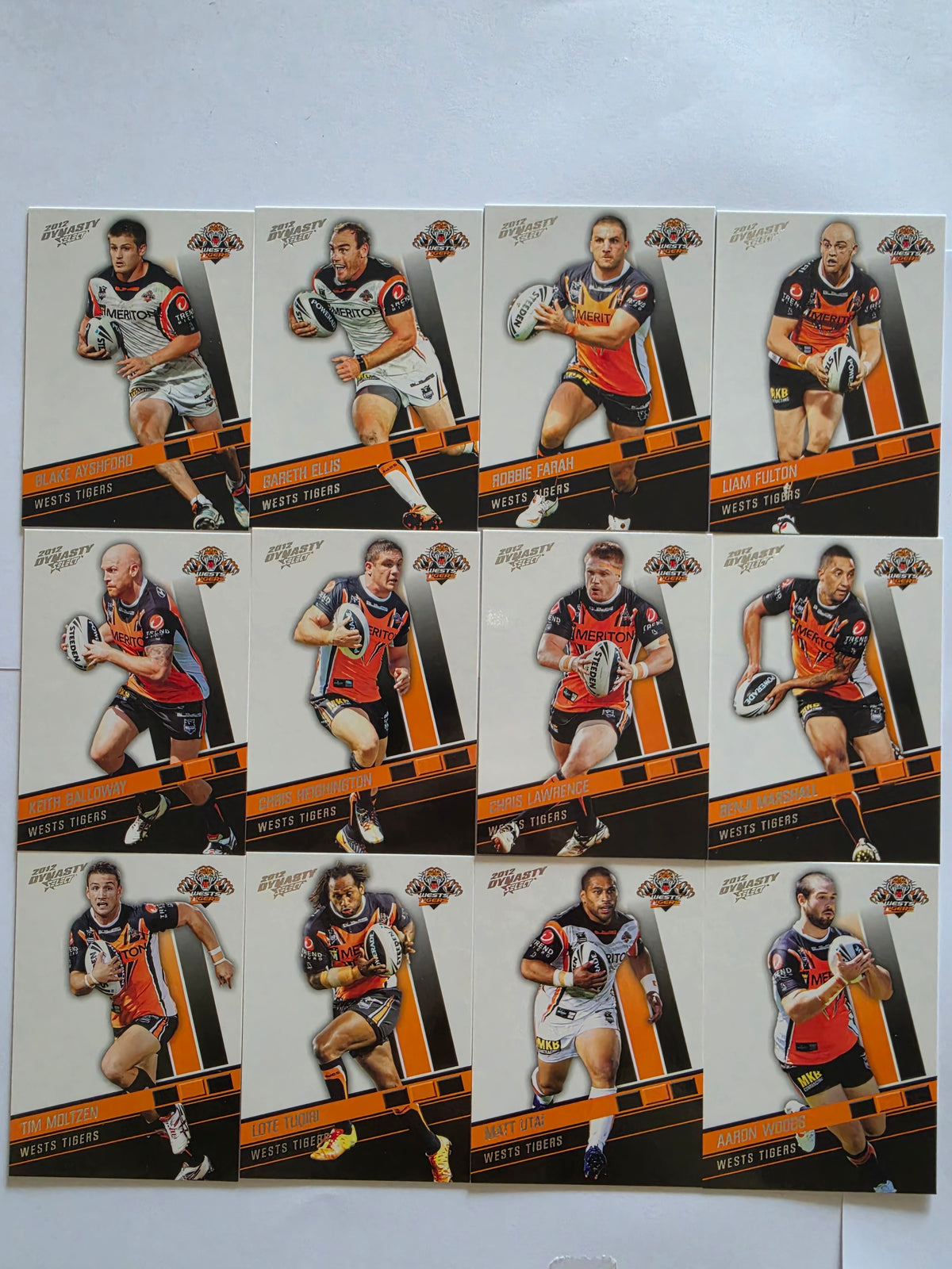 NRL 2012 Dynasty | Wests Tigers Base Team Set