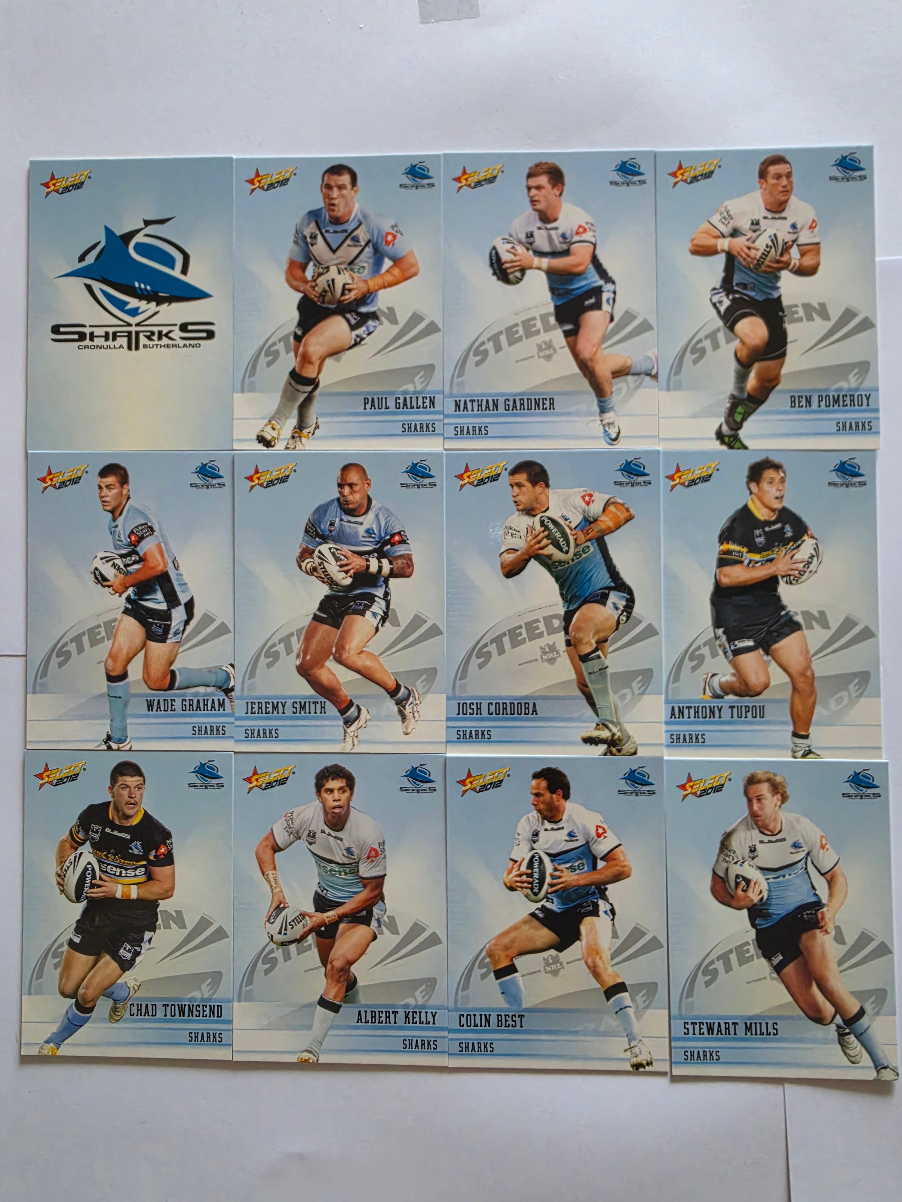 NRL 2012 Champions | Cronulla Sutherland Sharks Base Team Set