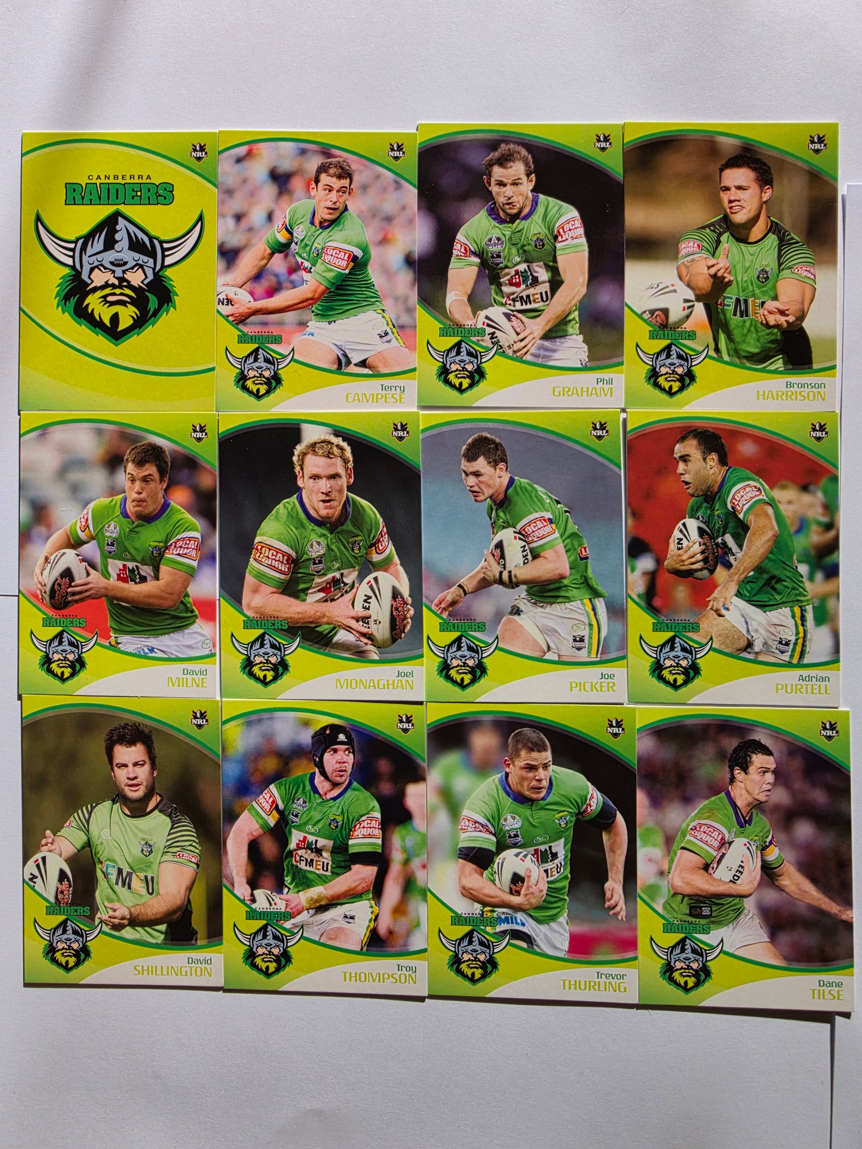 NRL 2009 Daily Telegraph | Canberra Raiders Base Team Set
