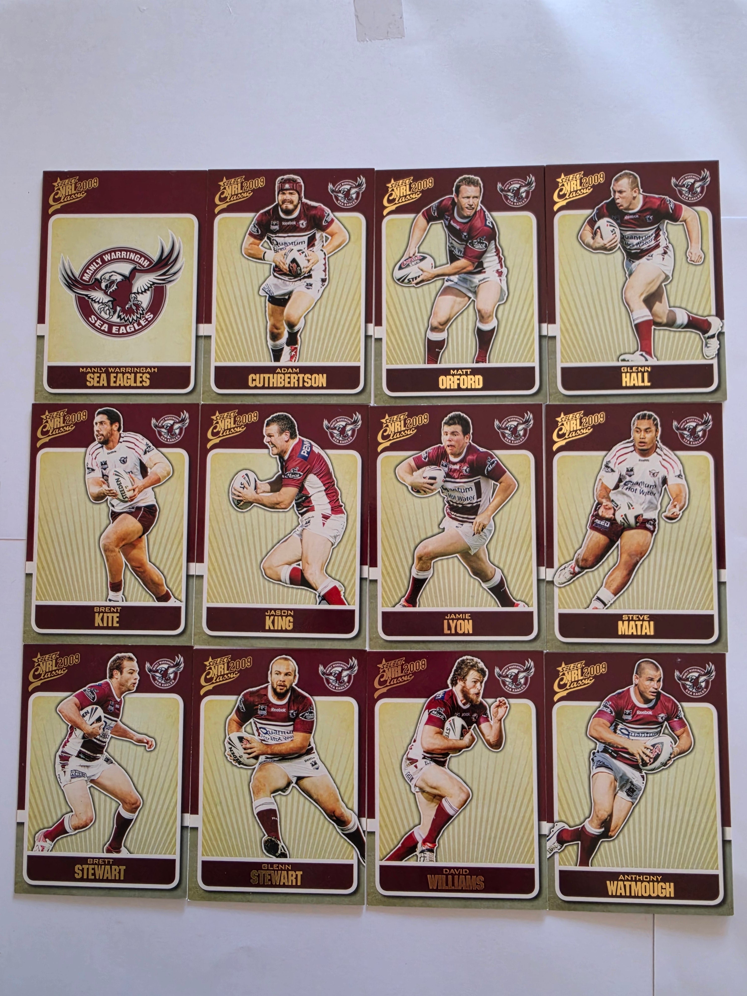 NRL 2009 Classic | Manly Warringah Sea Eagles Base Team Set