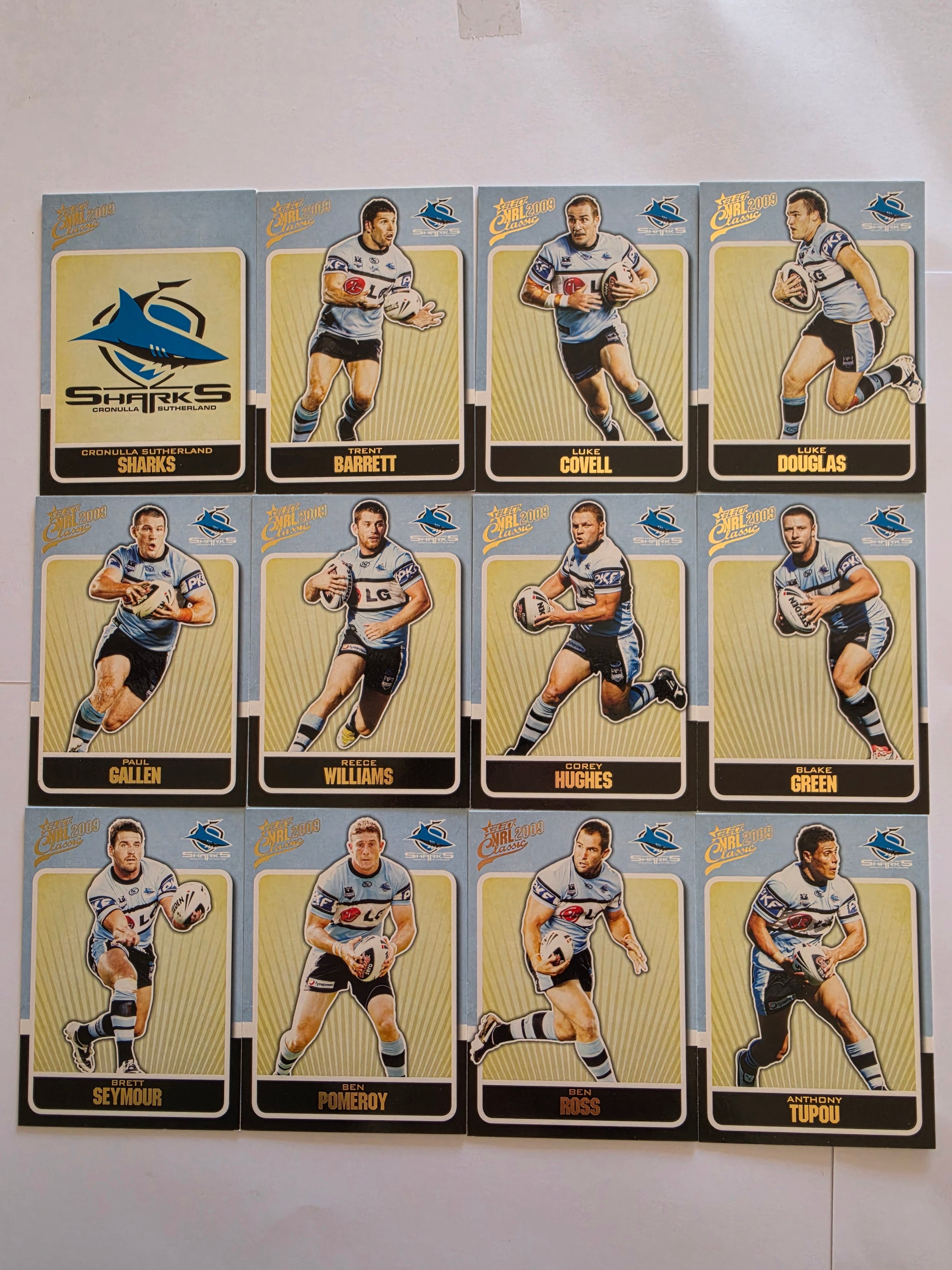 NRL 2009 Classic | Cronulla Sutherland Sharks Base Team Set