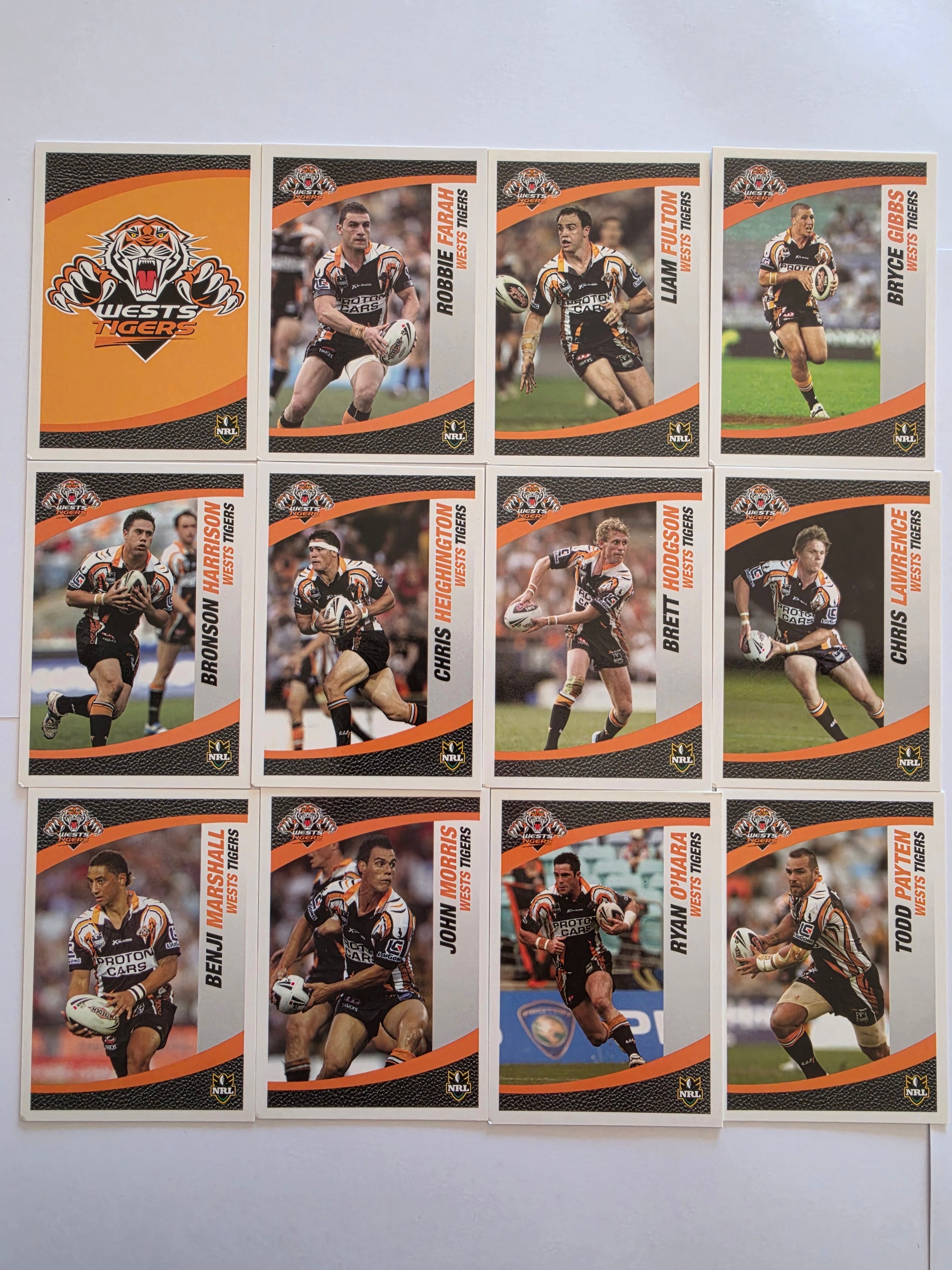 NRL 2008 Daily Telegraph | Wests Tigers Base Team Set