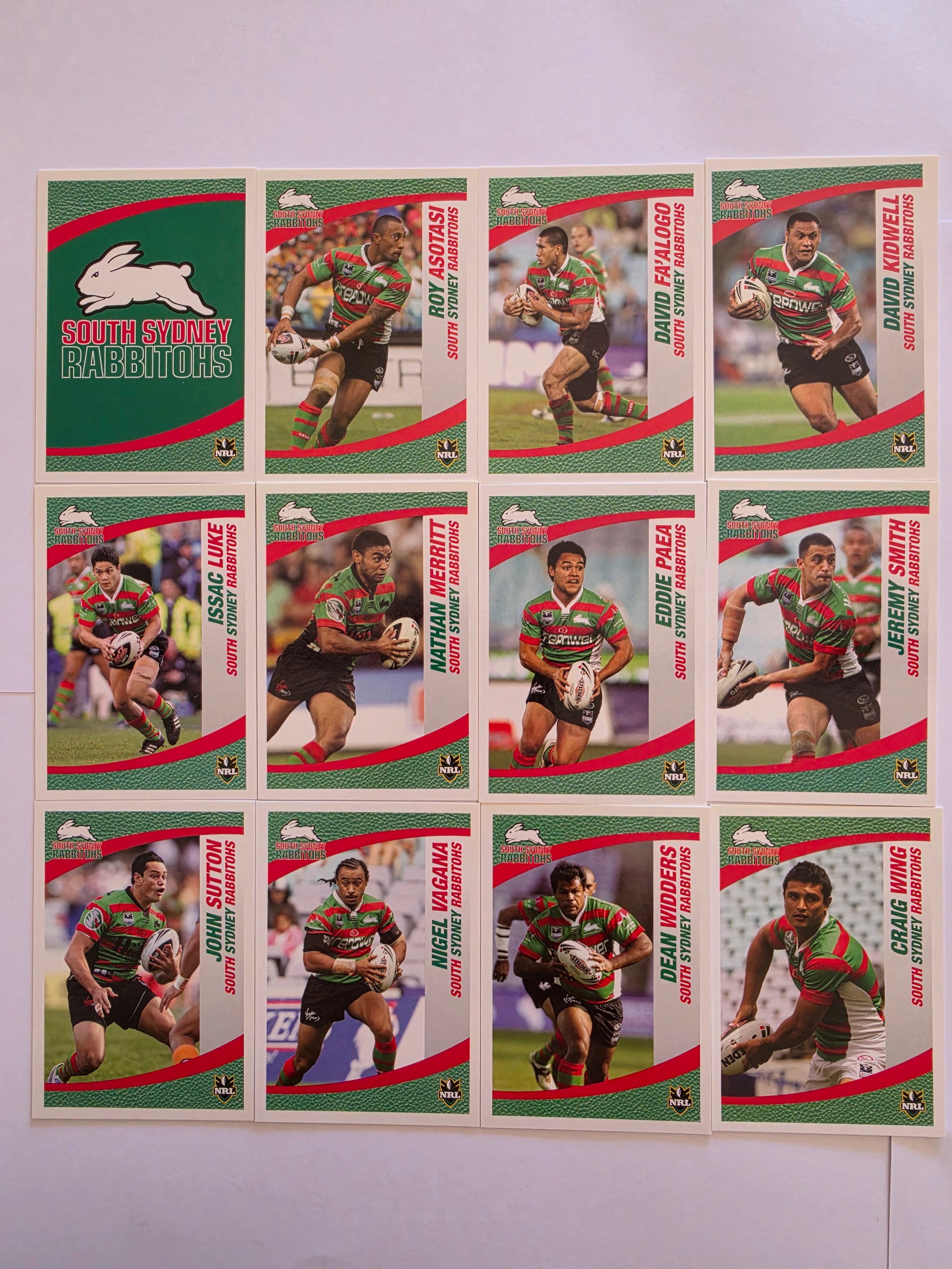NRL 2008 Daily Telegraph | South Sydney Rabbitohs Base Team Set