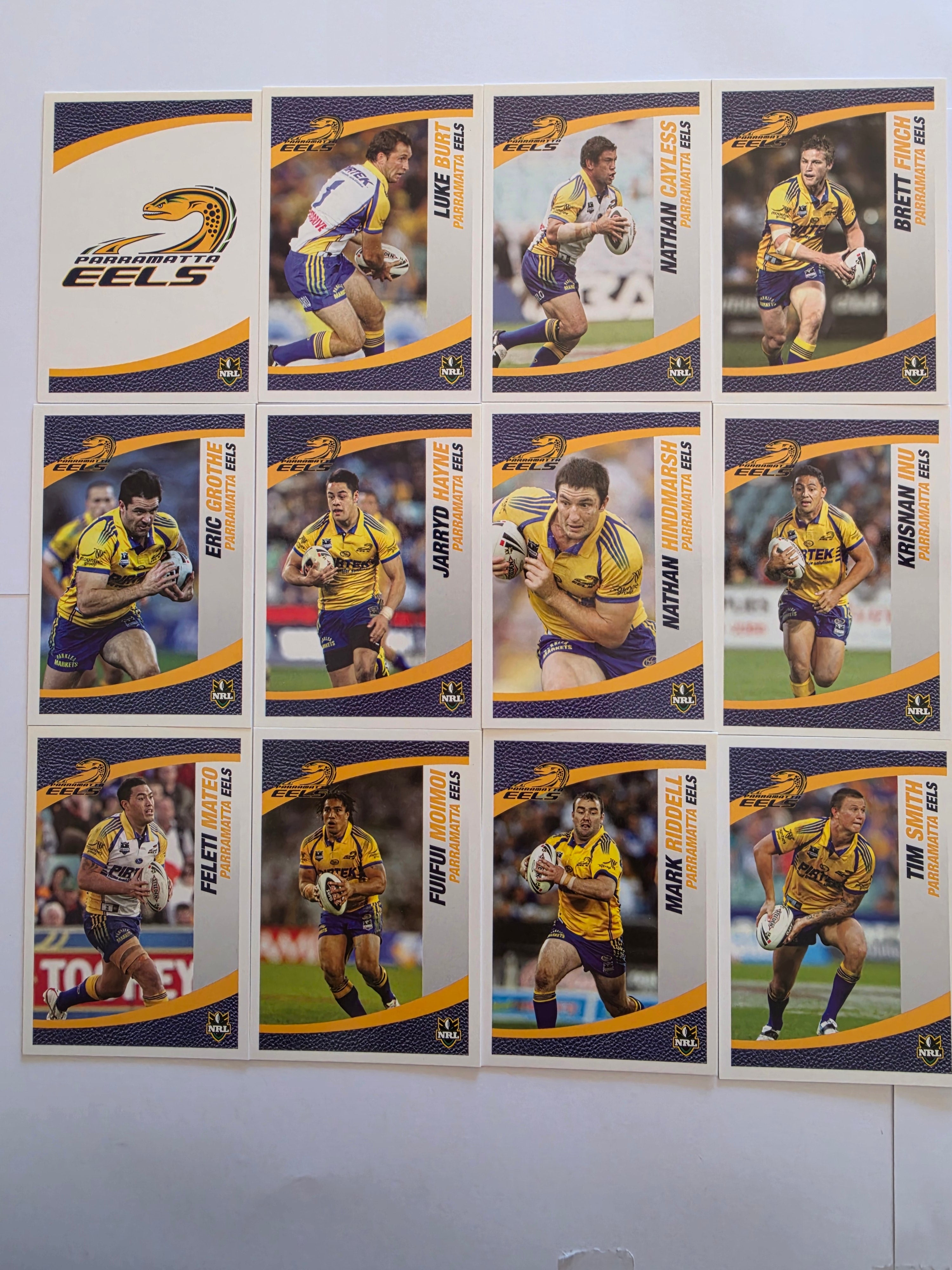 NRL 2008 Daily Telegraph | Parramatta Eels Base Team Set