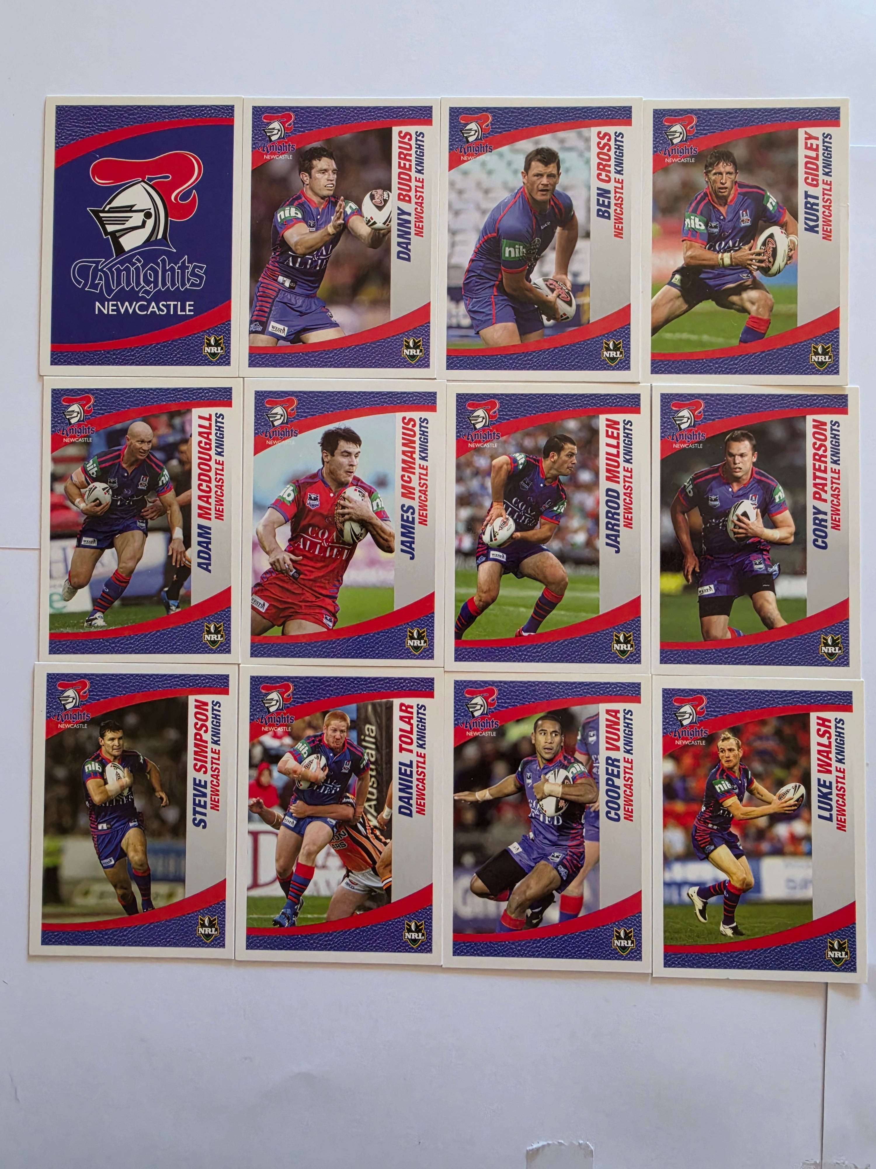 NRL 2008 Daily Telegraph | Newcastle Knights Base Team Set