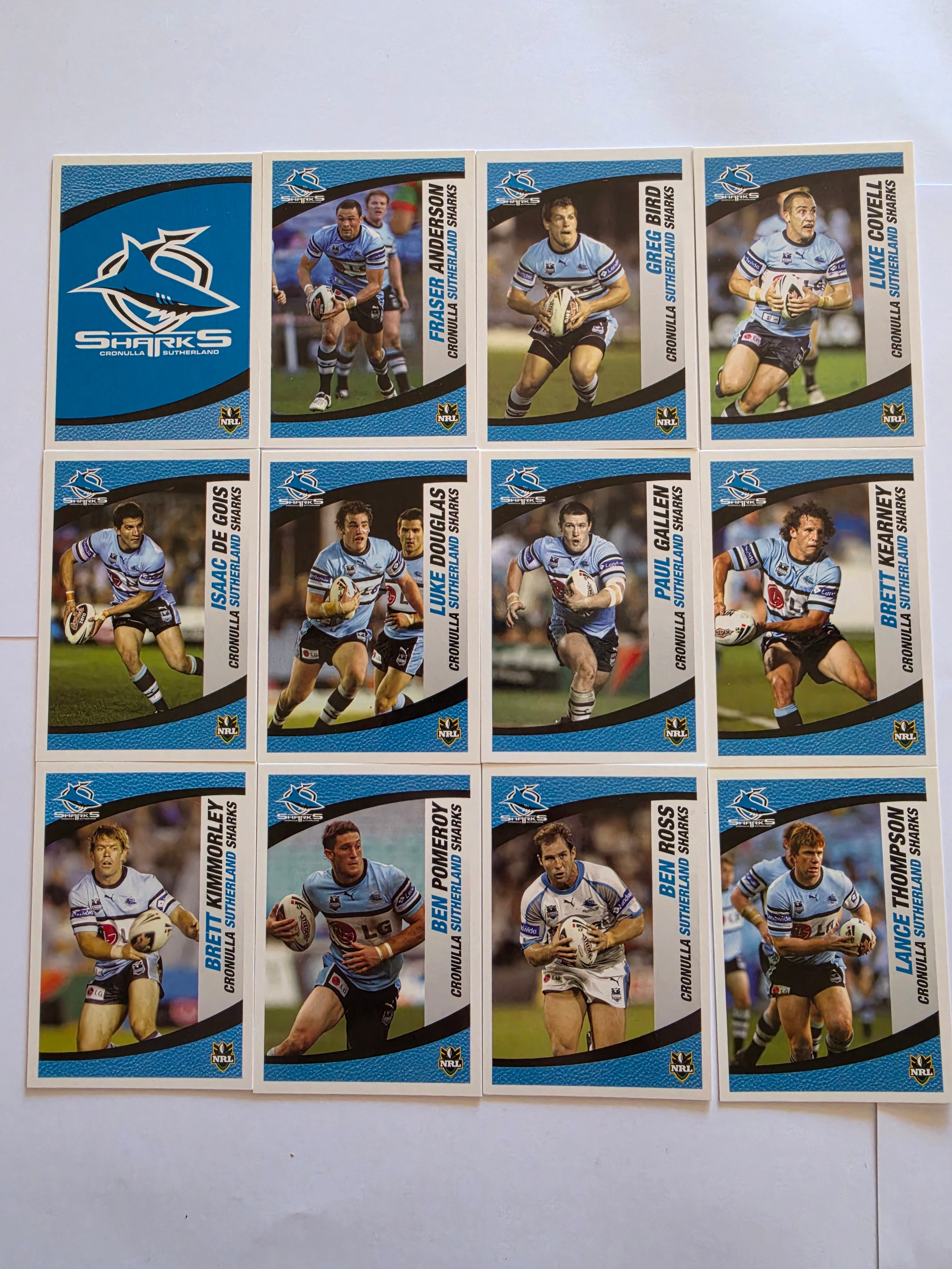 NRL 2008 Daily Telegraph | Cronulla Sutherland Sharks Base Team Set
