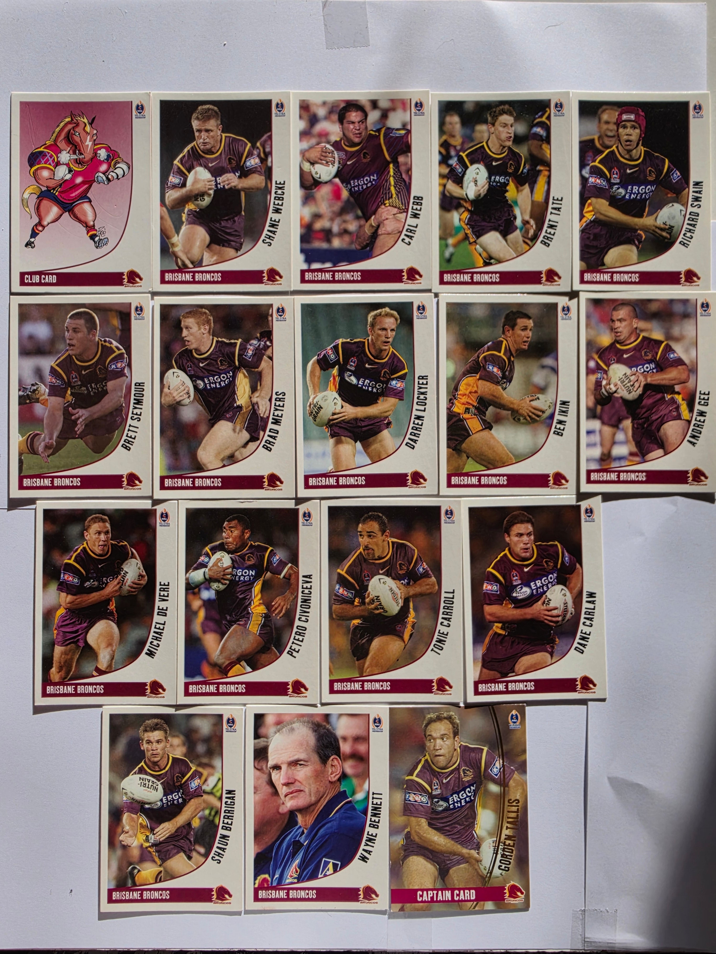NRL 2003 Daily Telegraph | Brisbane Broncos Base Team Set