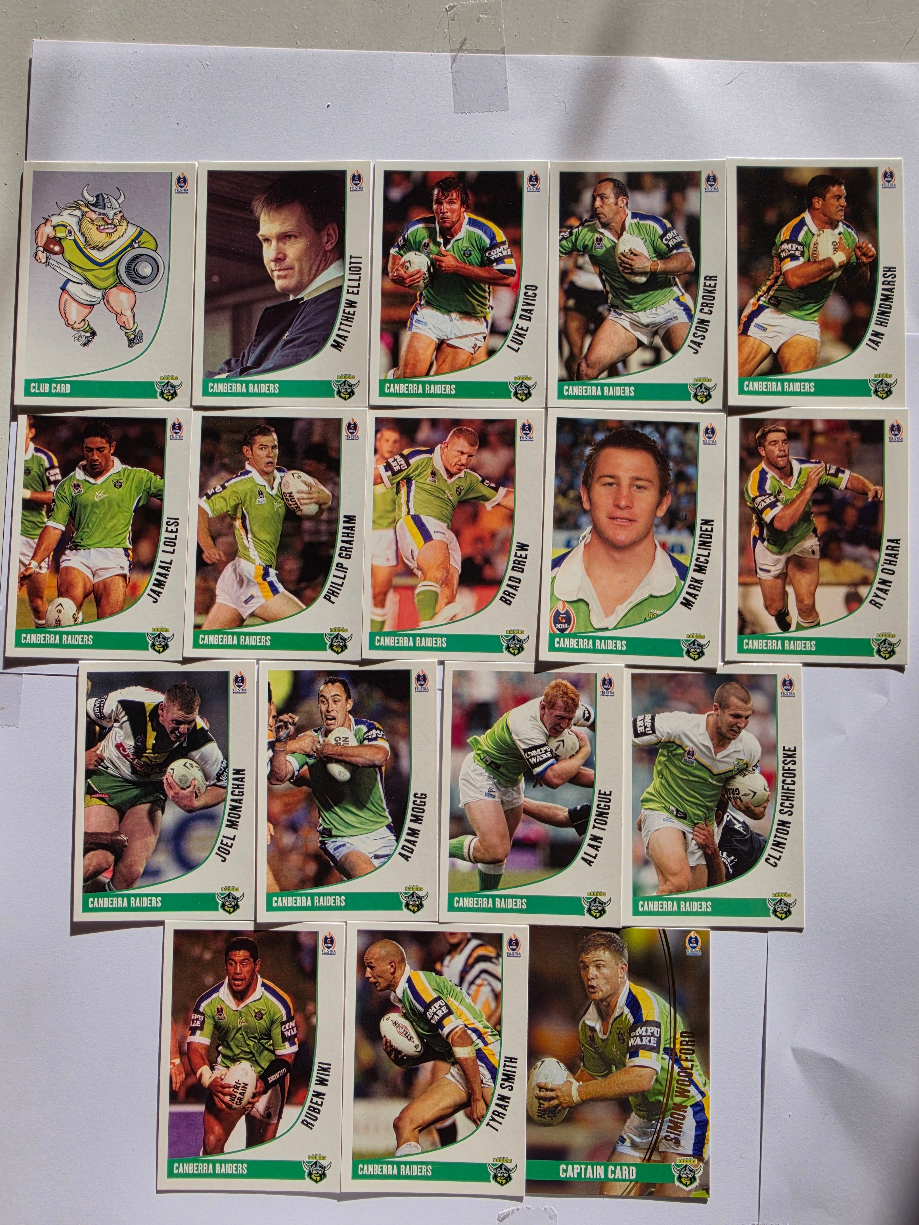 NRL 2003 Daily Telegraph | Canberra Raiders Base Team Set